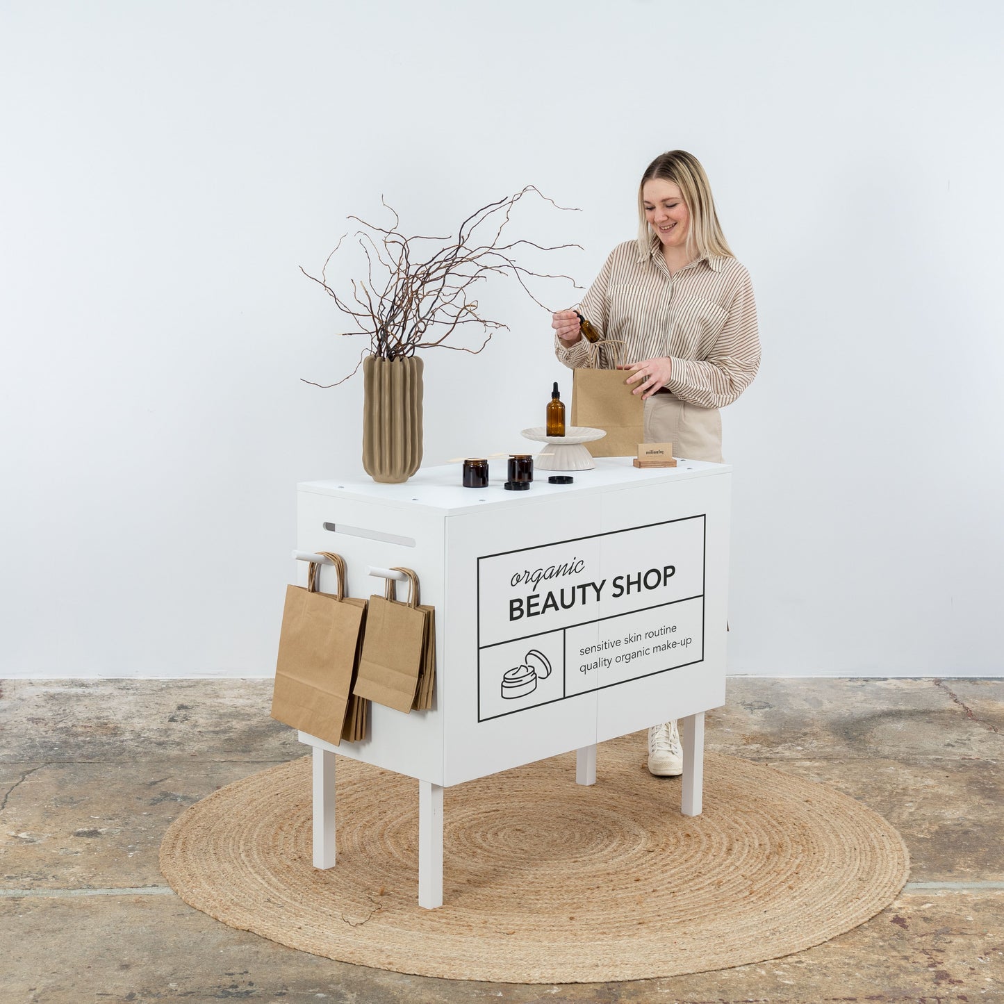 Comptoir de caisse VC-03-WT | couleur blanche