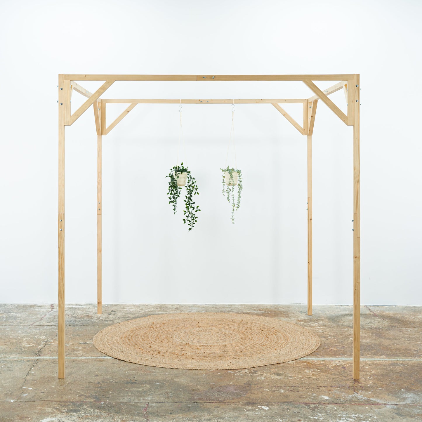 SAMPLE SALE | Trade show foldable wooden gazebo canopy VH-02-NT, tent alternative, 6.5'x6.5'