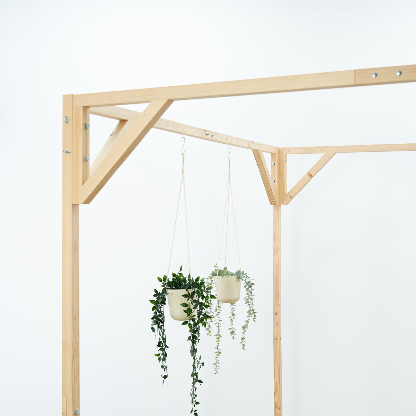 SAMPLE SALE | Trade show foldable wooden gazebo canopy VH-02-NT, tent alternative, 6.5'x6.5'