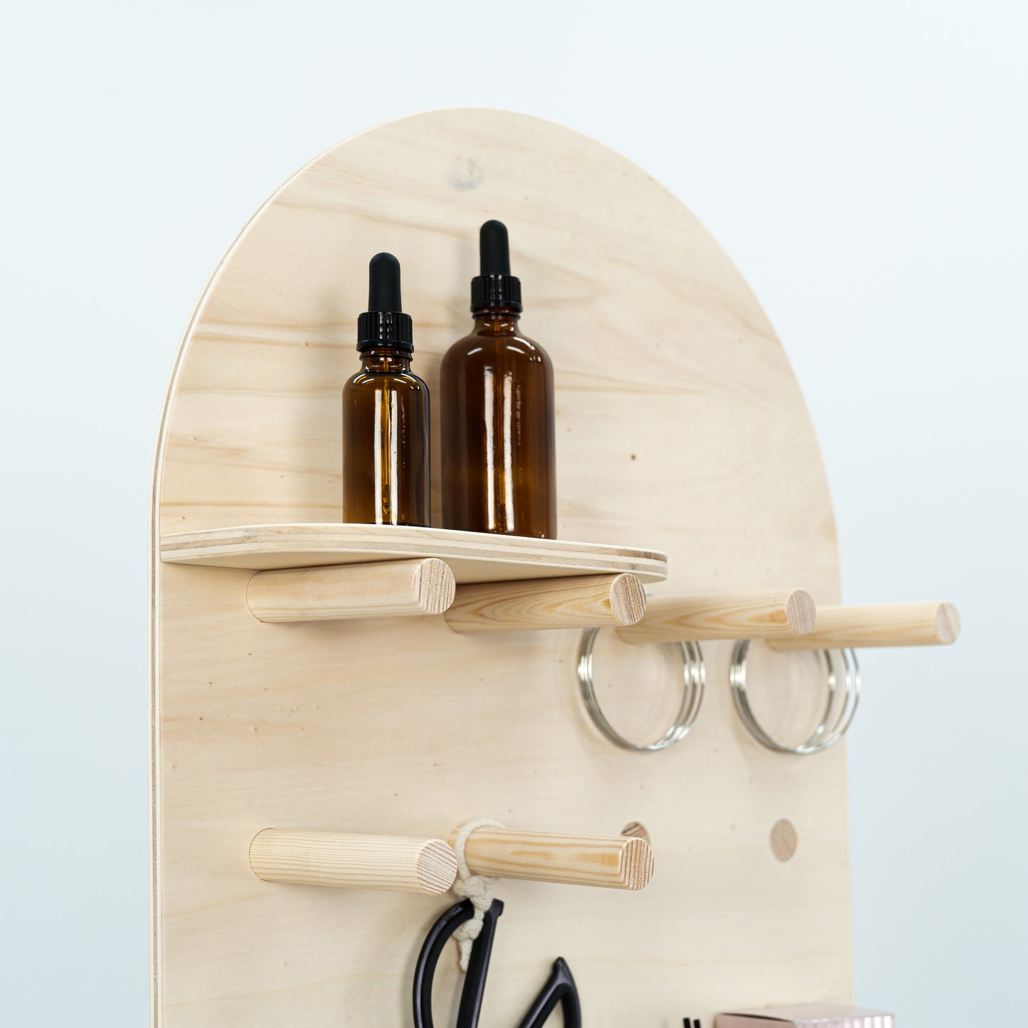 VENTE D'ÉCHANTILLONS | Présentoir pliable en bois de vente au détail de panneau perforé de table VAP-03-NT