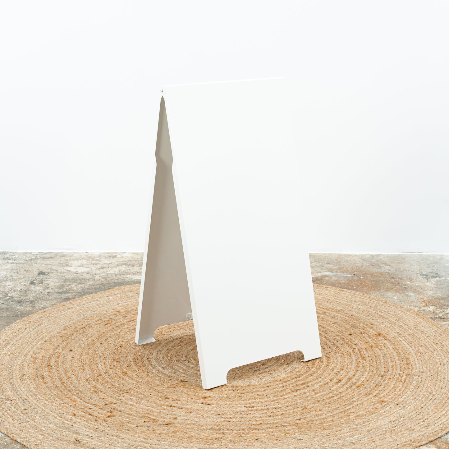 SAMPLE SALE | Outdoor A-frame board SB-B-WT, metal sandwich board, for restaurants, shops, events