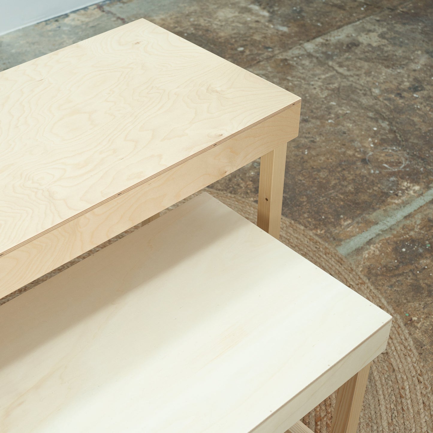 SAMPLE SALE | A set of two display nesting tables VC-05-NT, perfect as a craft show display, store tiered display table