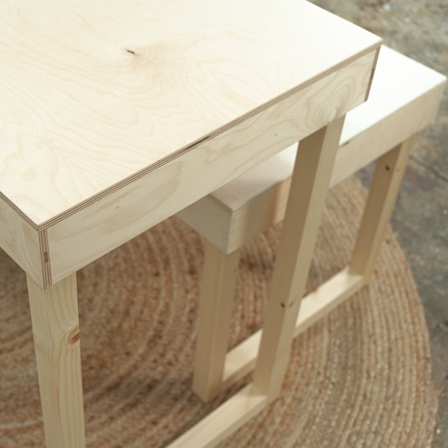 SAMPLE SALE | A set of two display nesting tables VC-05-NT, perfect as a craft show display, store tiered display table