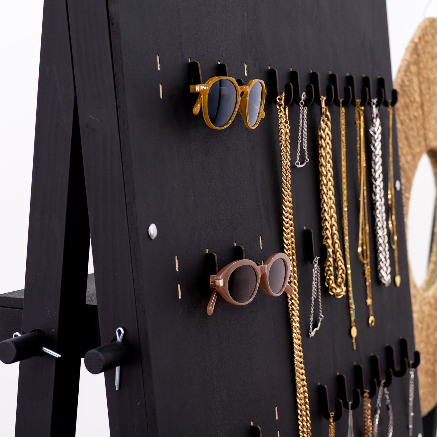 Professional black display unit for fashion boutiques and markets