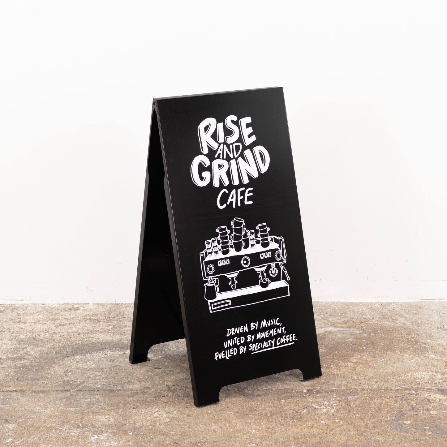 Retail display sandwich board black