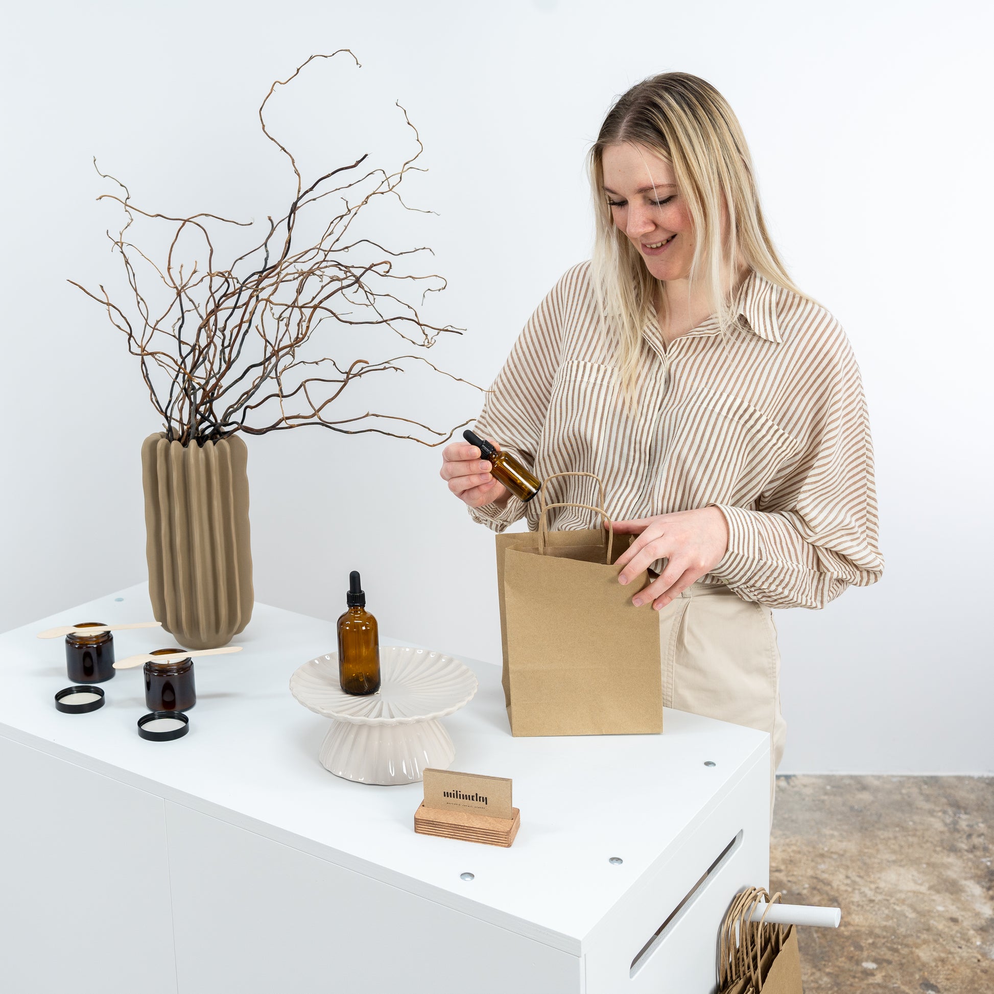 Lightweight wooden booth setup for pop-up shops and retail events