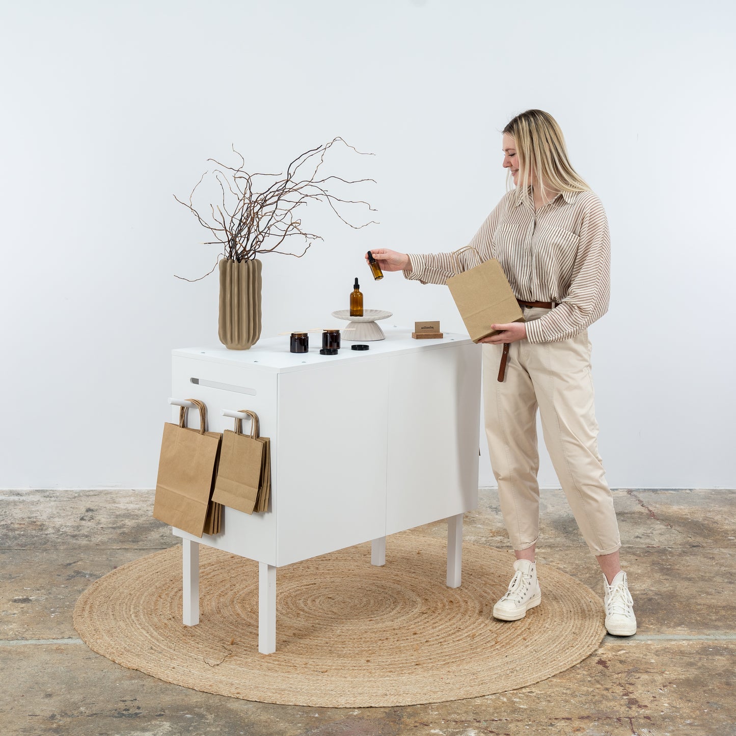 Comptoir de caisse VC-03-WT | couleur blanche