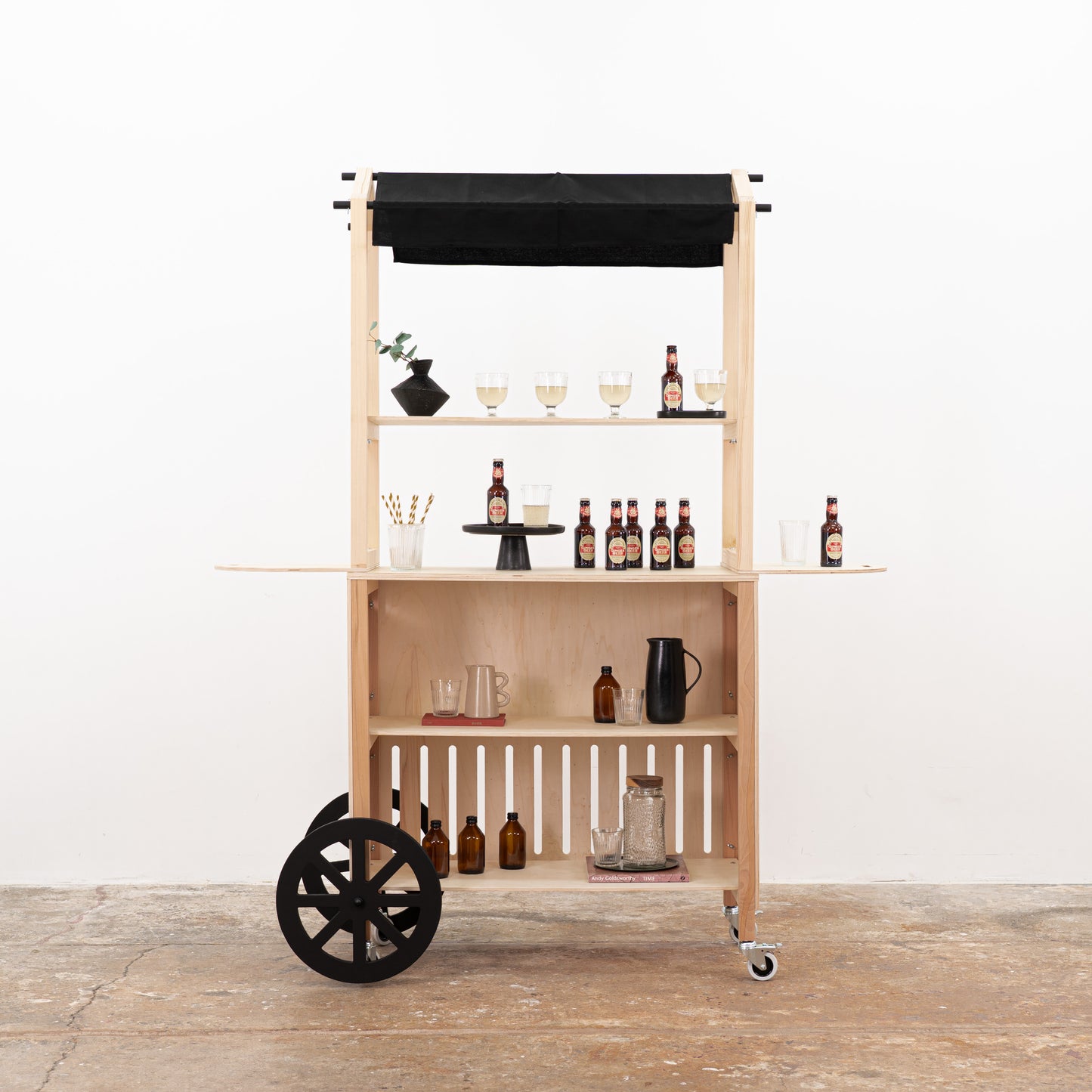 Branded mobile display cart for trade shows and pop-up events