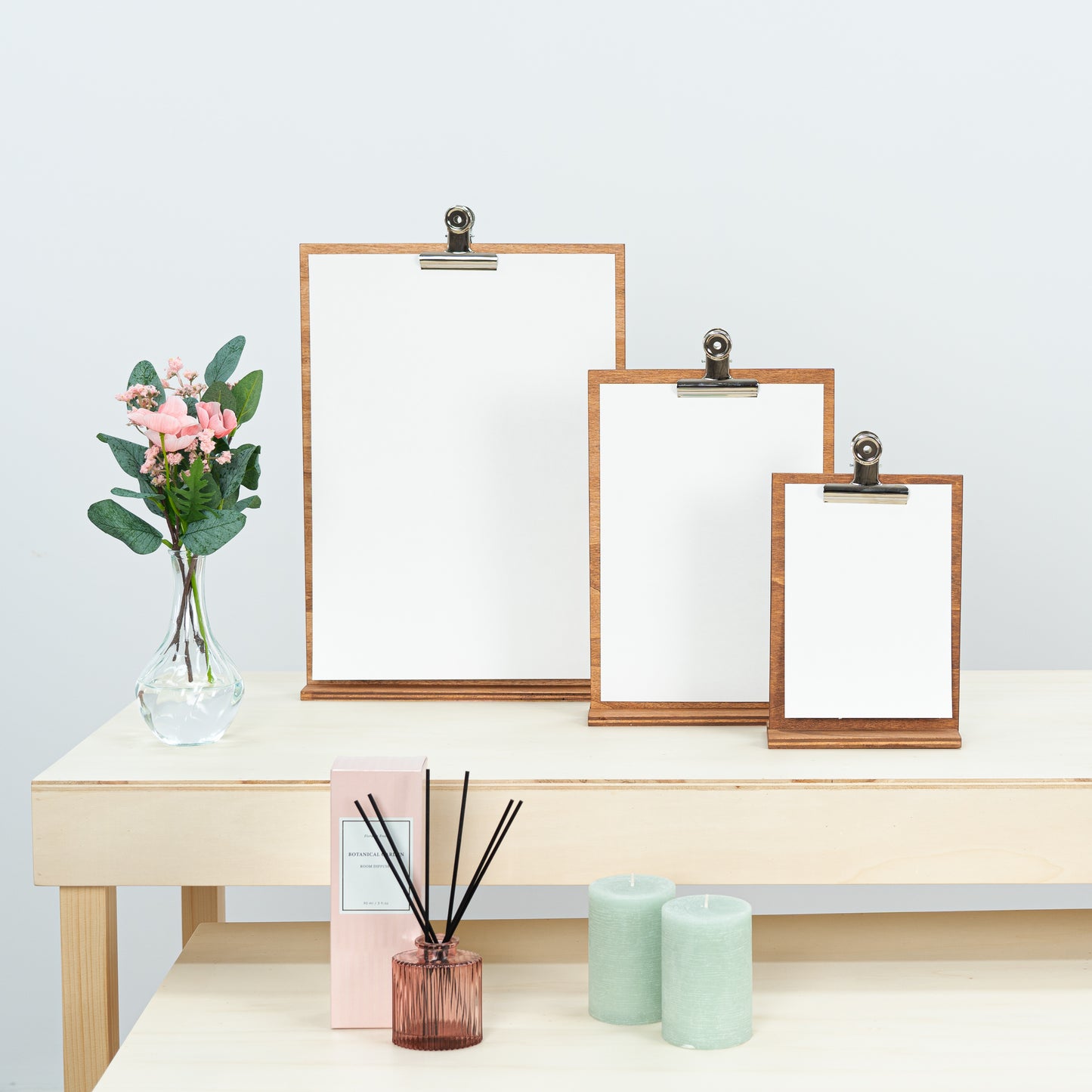 set of 3 clipboard menu stands for artisan market booths