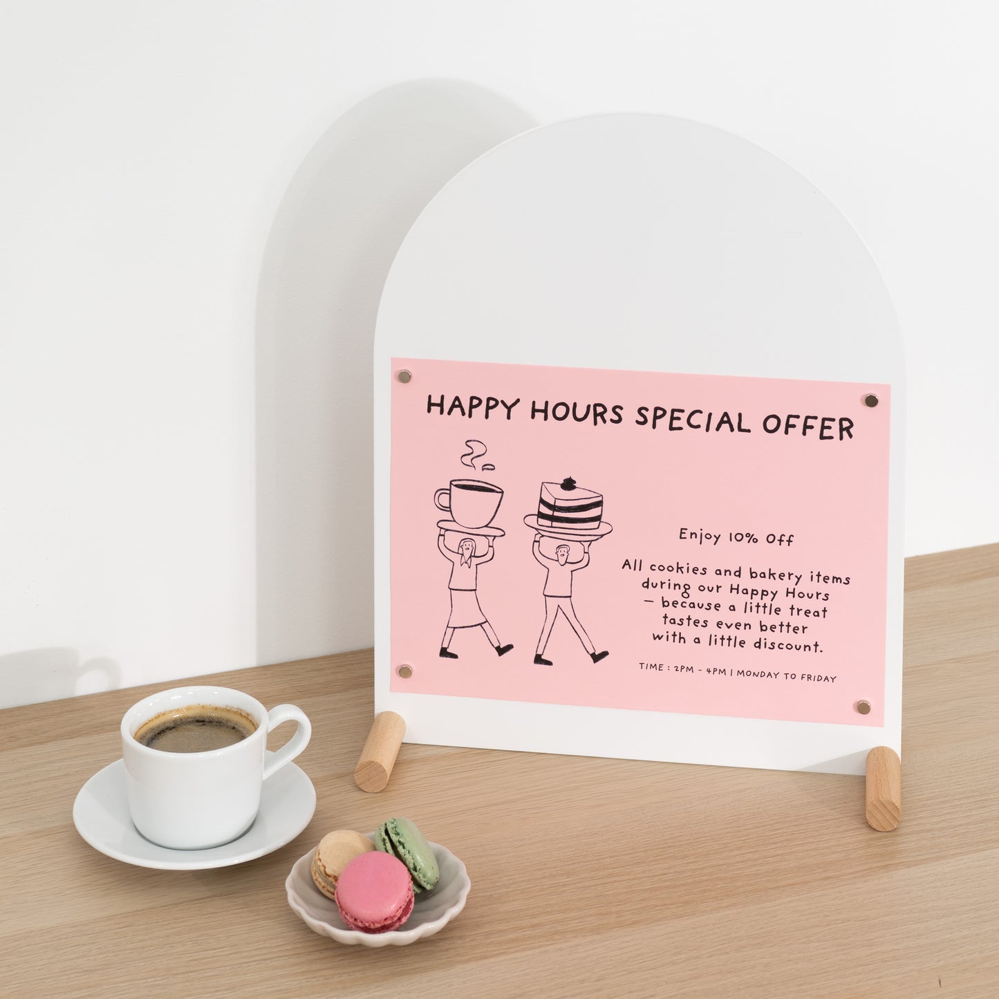 Magnetic display board with printed menu card
