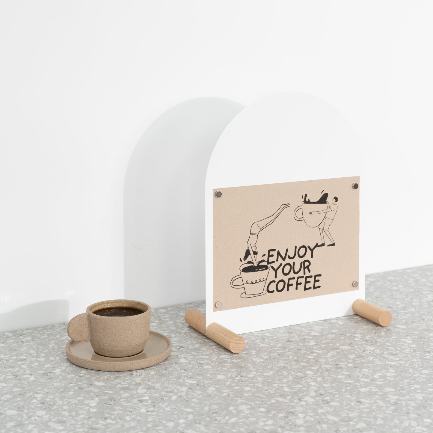 Restaurant display board with chalk lettering