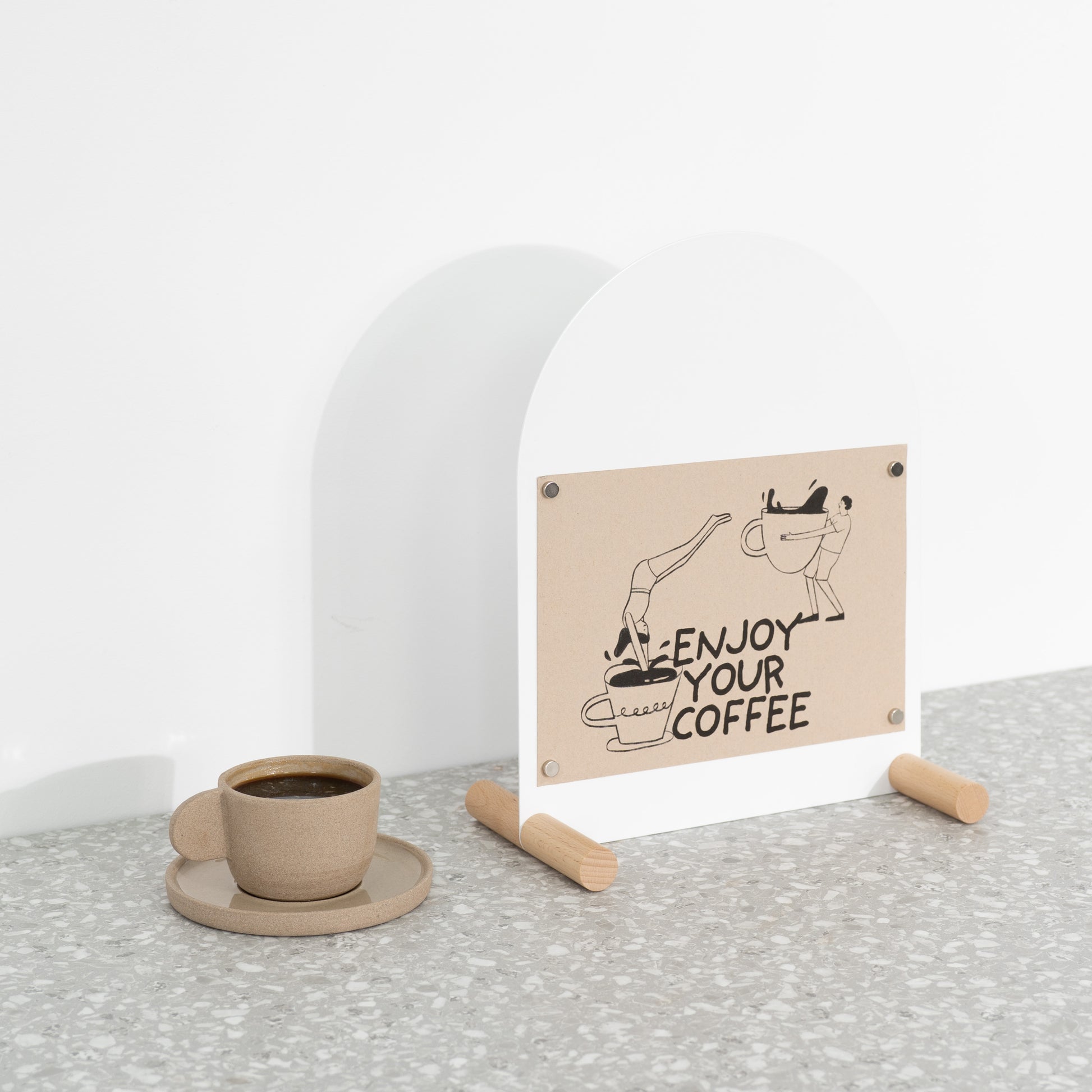 Restaurant display board with chalk lettering