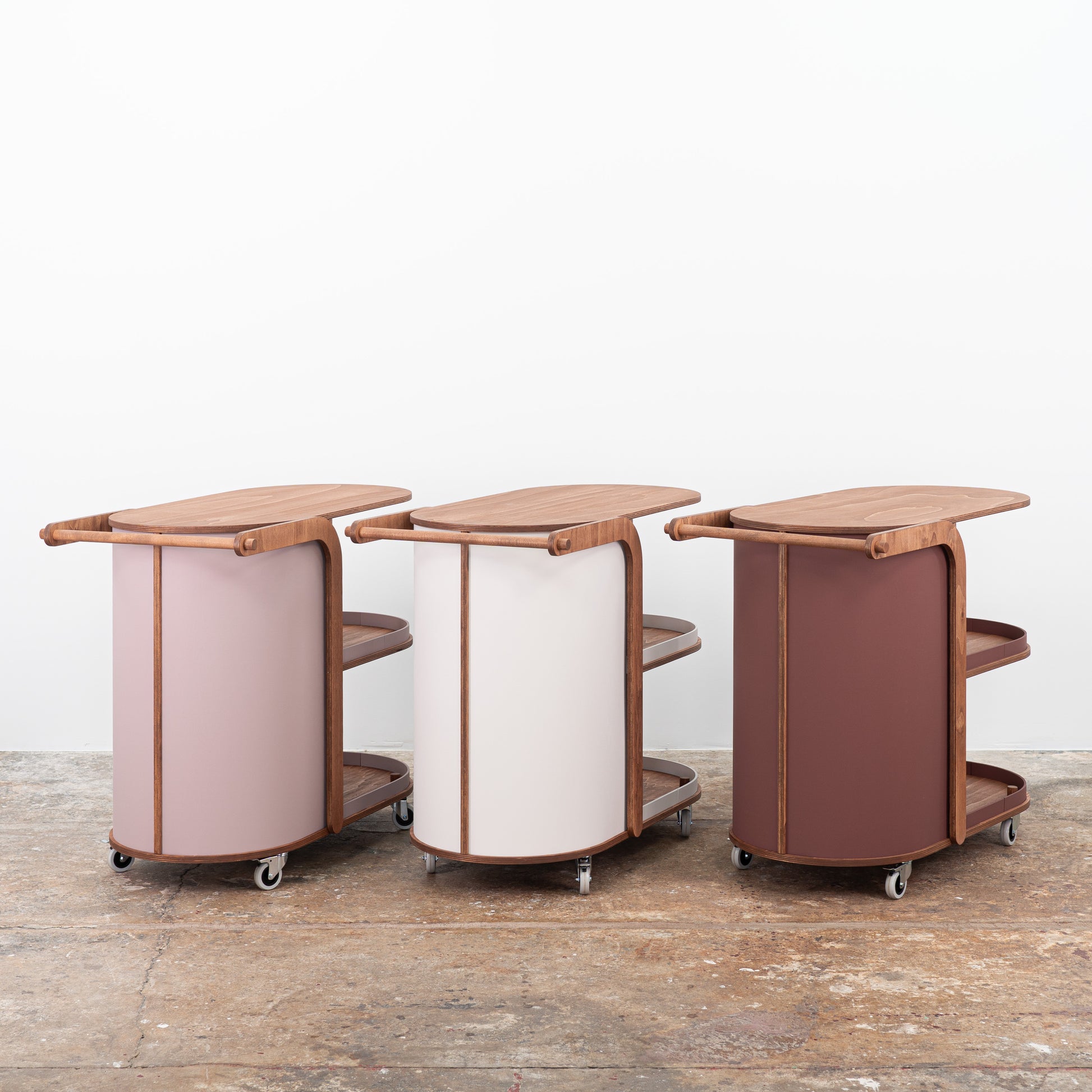Event serving cart for tastings, cocktails, and catering setups