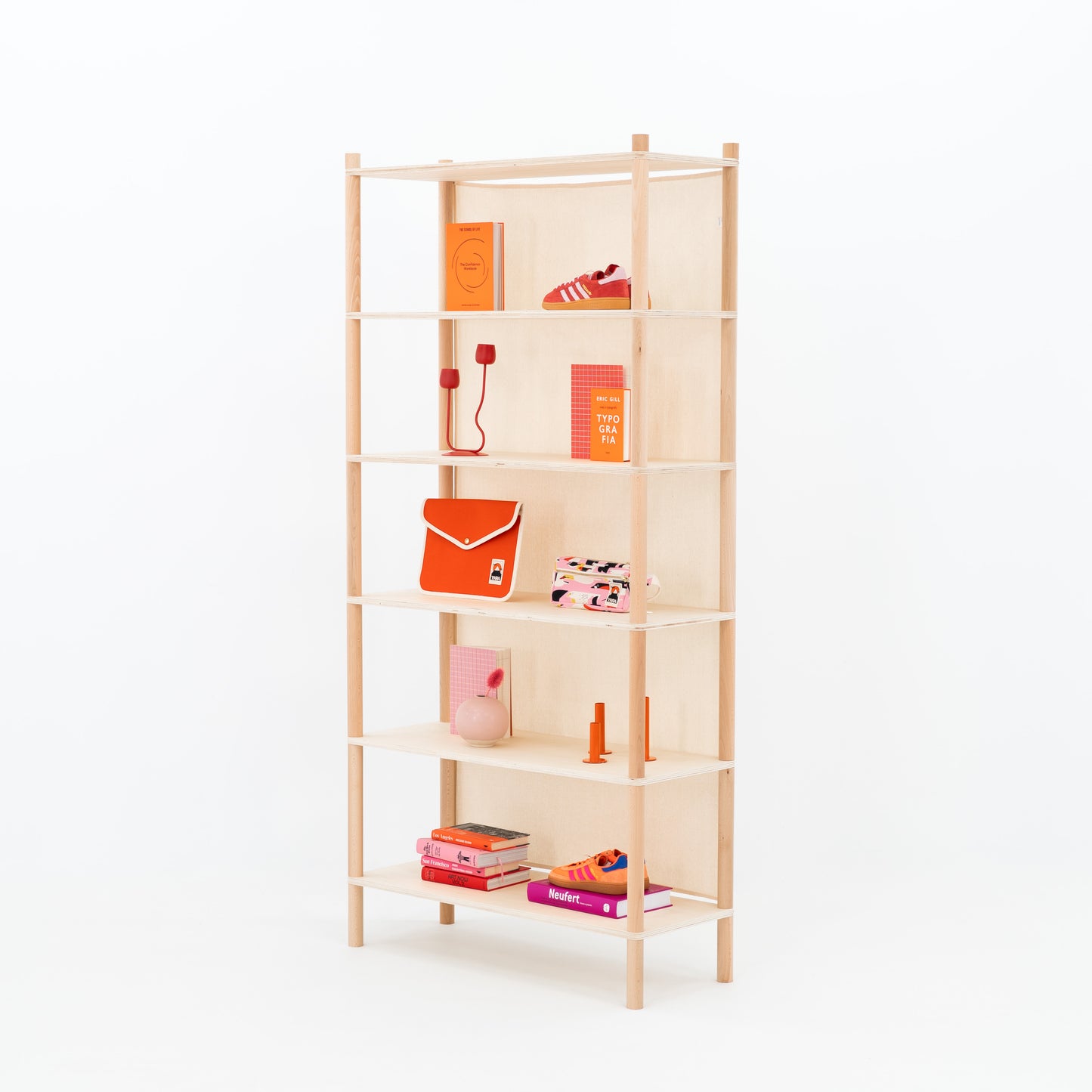 wooden shelving solution for modern displays