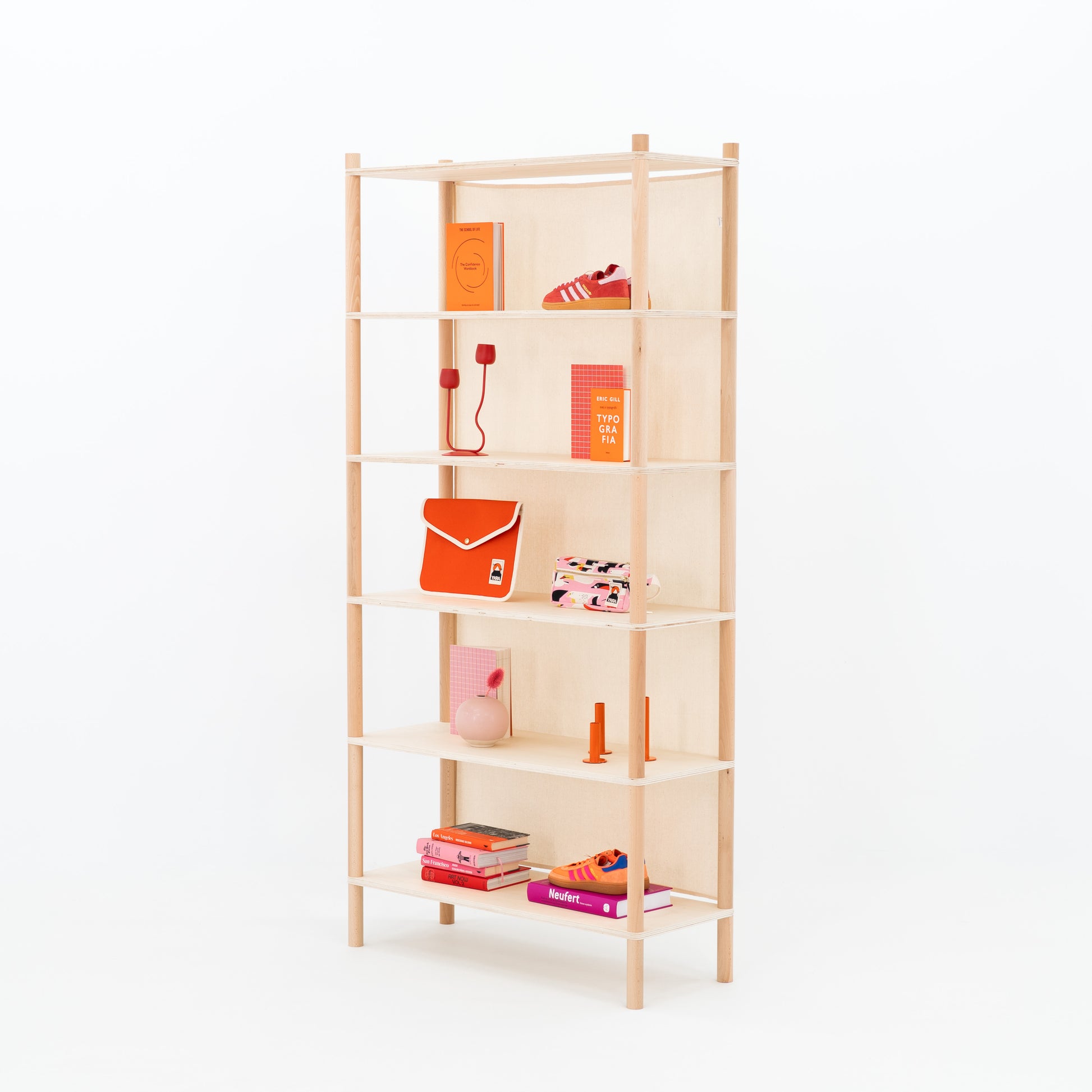 wooden shelving solution for modern displays