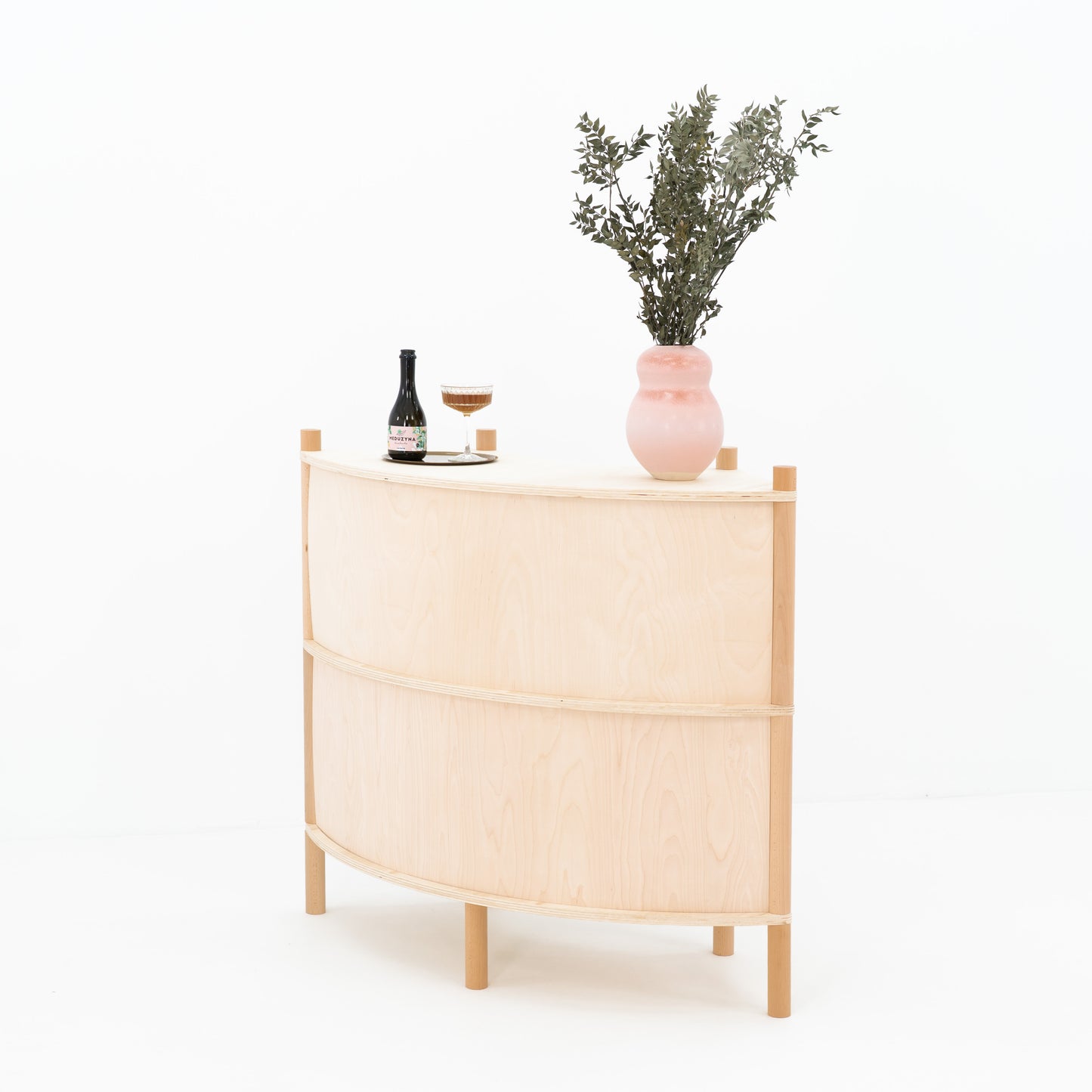 flat-packed bambuk checkout counter in dedicated carry cases