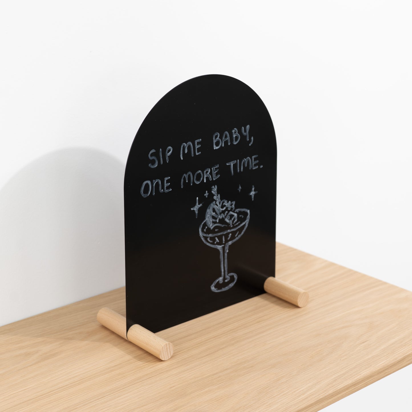 Magnetic tabletop arch sign boards SAP-04-H-BL | black color