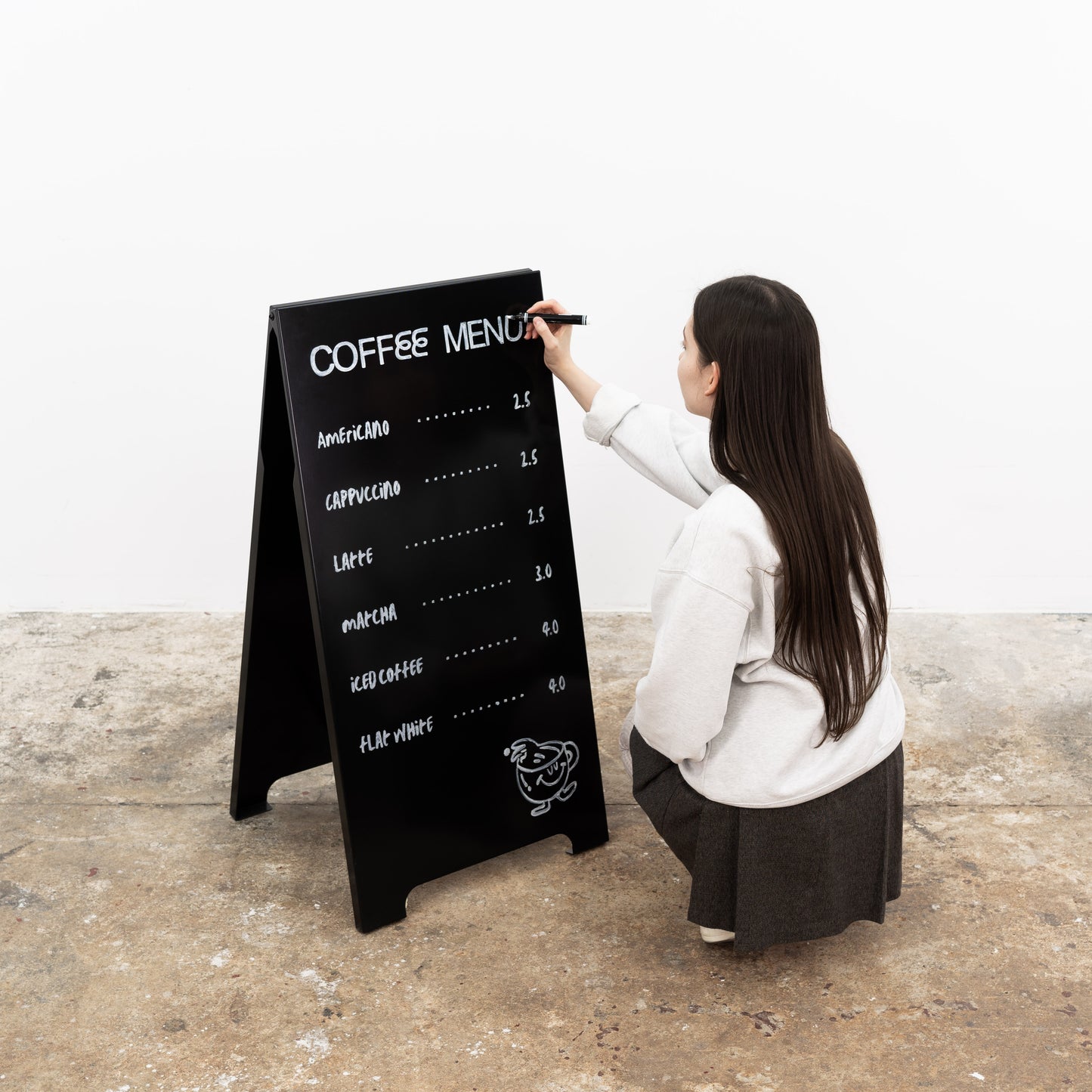 freestanding magnetic sandwich board for restaurants