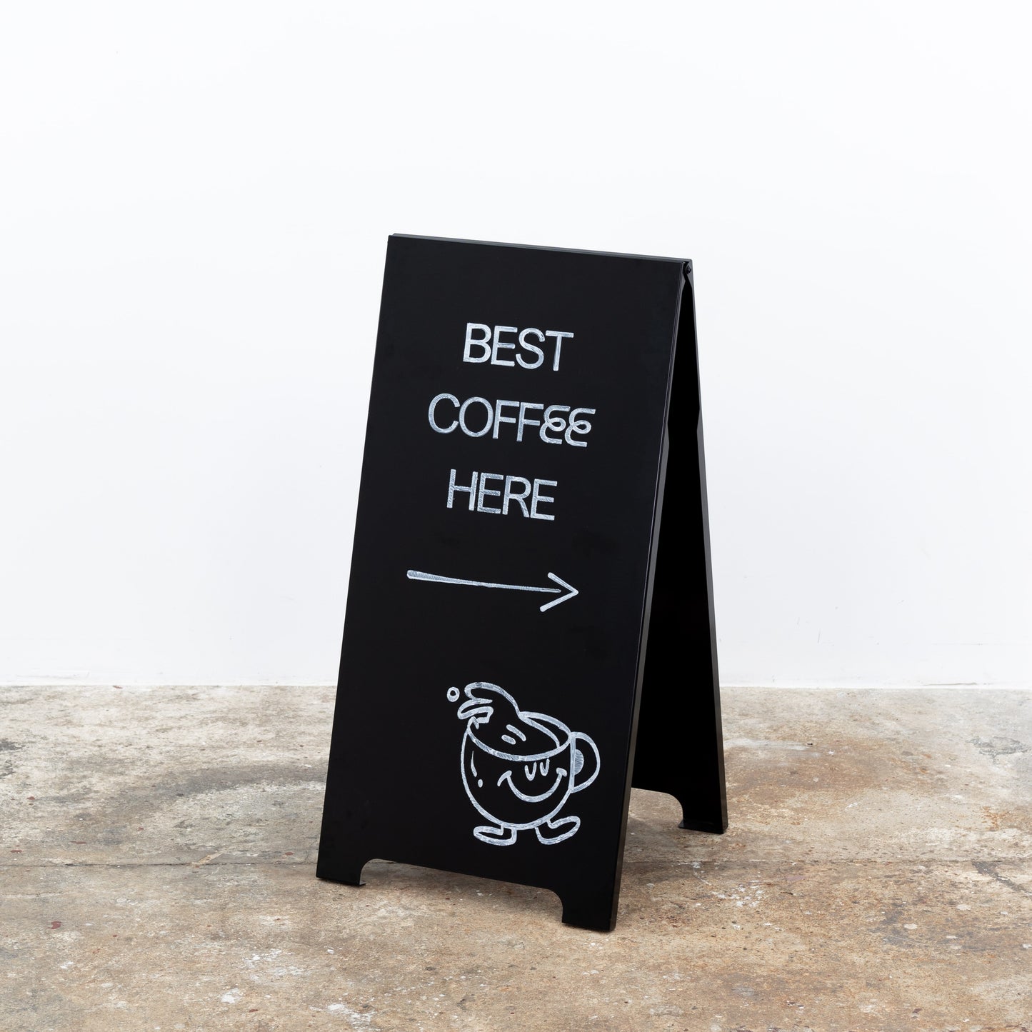 Event signage black metal sandwich board