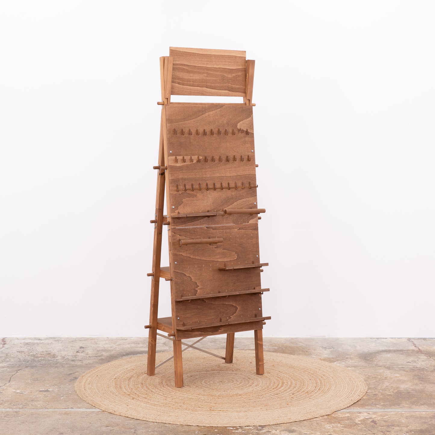 Portable A-frame shelving with pegboard VP-01-CF
