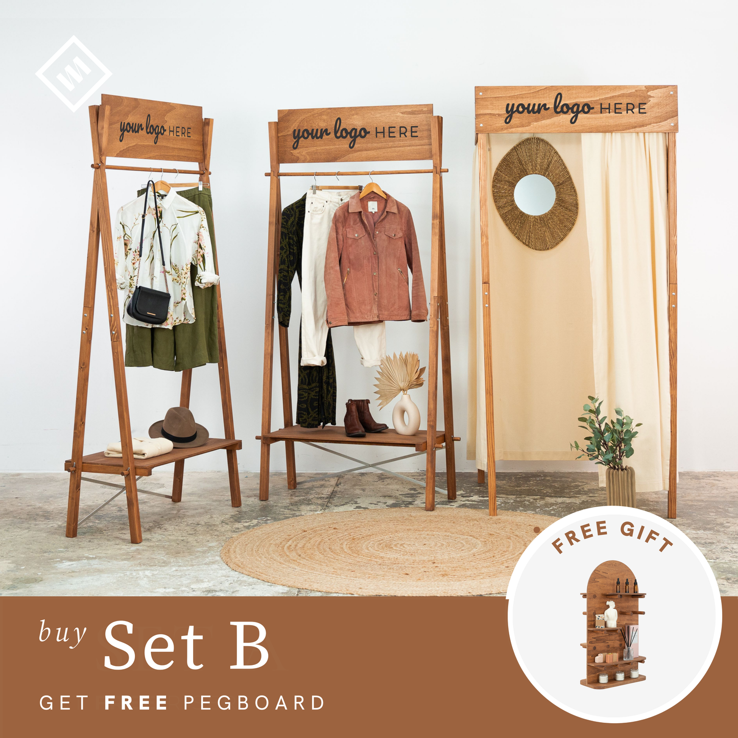 Fashion trade show booth setup with SET Chicago Coffee