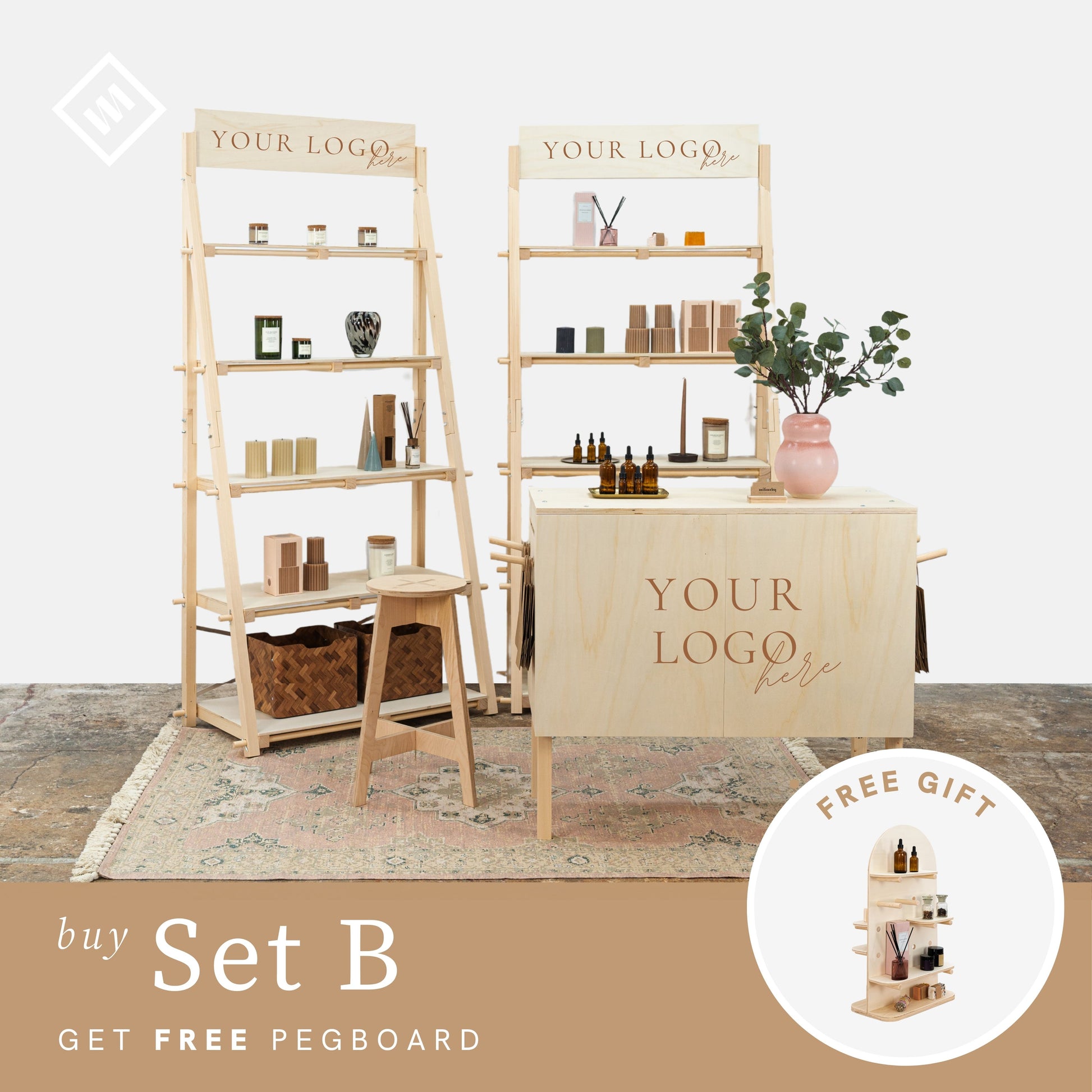 Pegboard display panel – bonus with selected booth sets