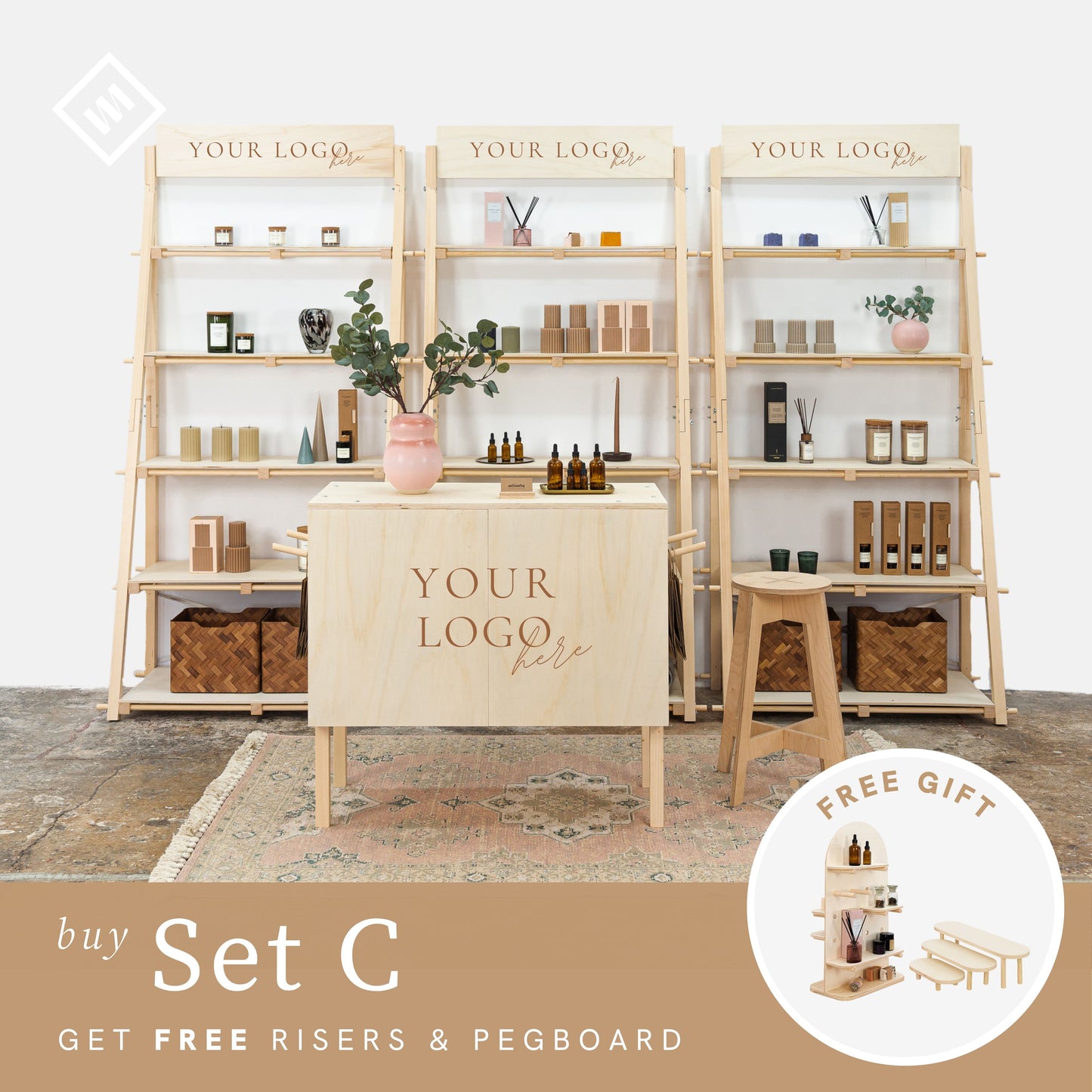 Free gifts - risers and pegboard
