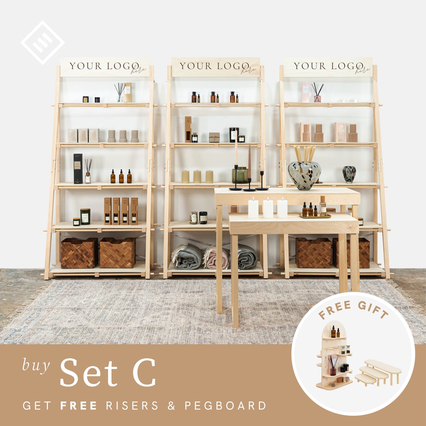 Free risers and pegboard added to the set
