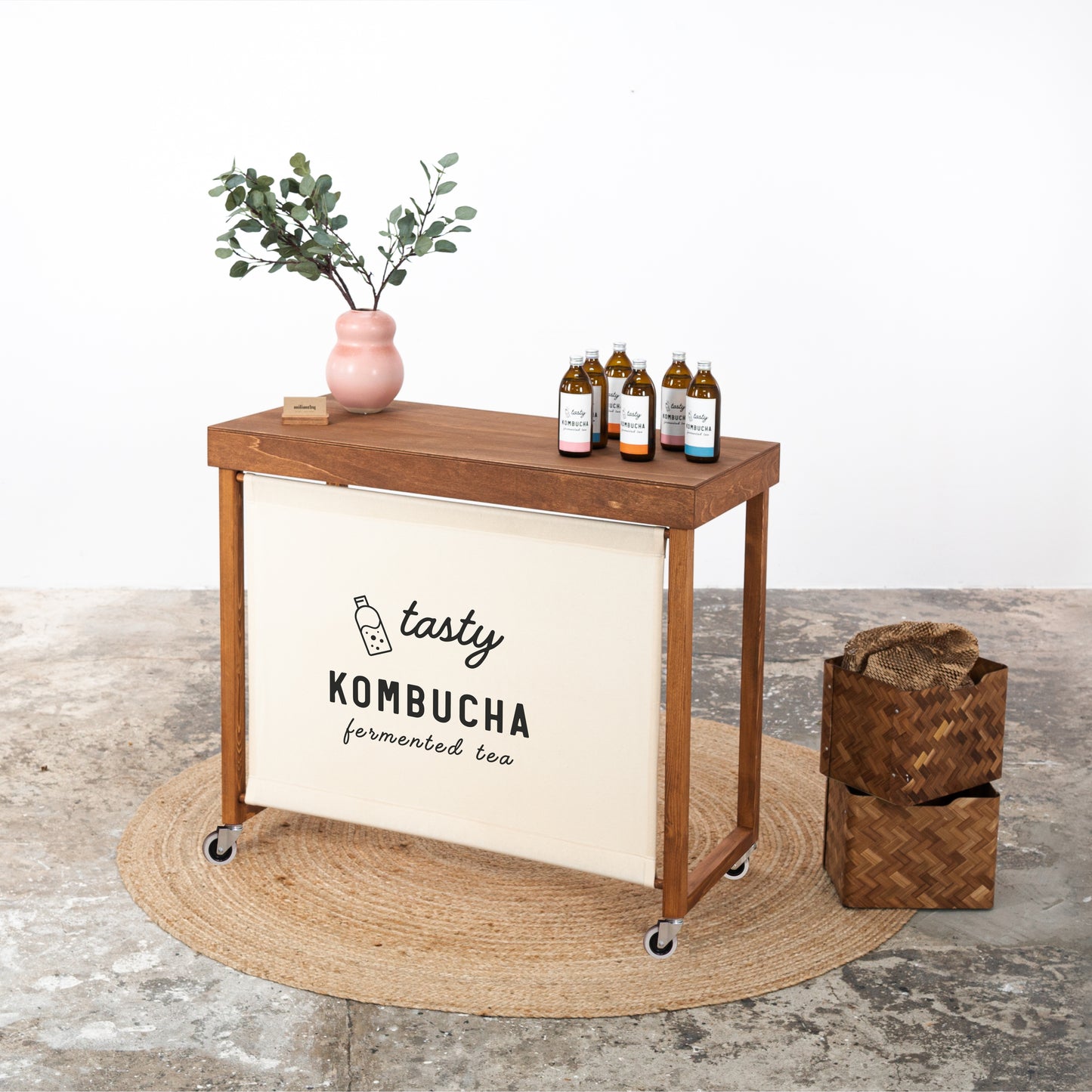 Stół targowy VC-04-C-W-CF | kolor kawowy