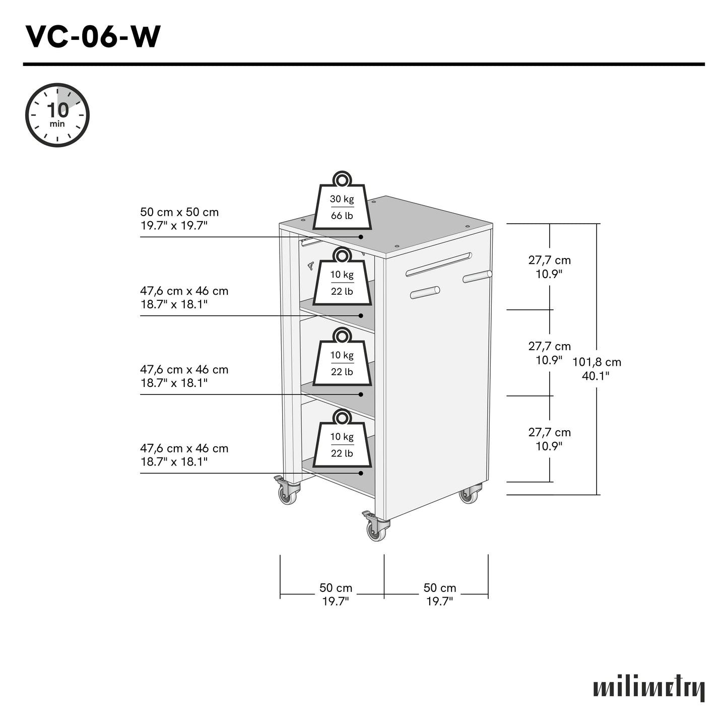 Host Stand VC-06-W-BL | black color