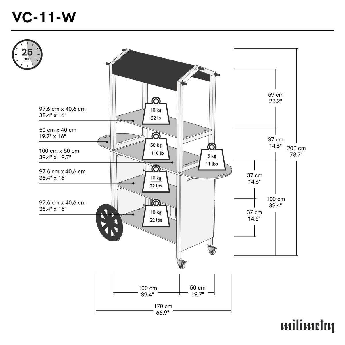 VC-11-W-ML dimensions