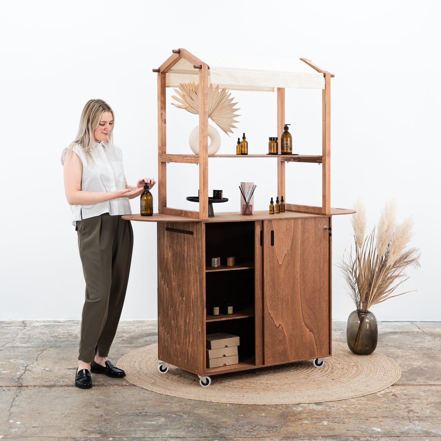 Bar mobile VC-12-W-CF | couleur café