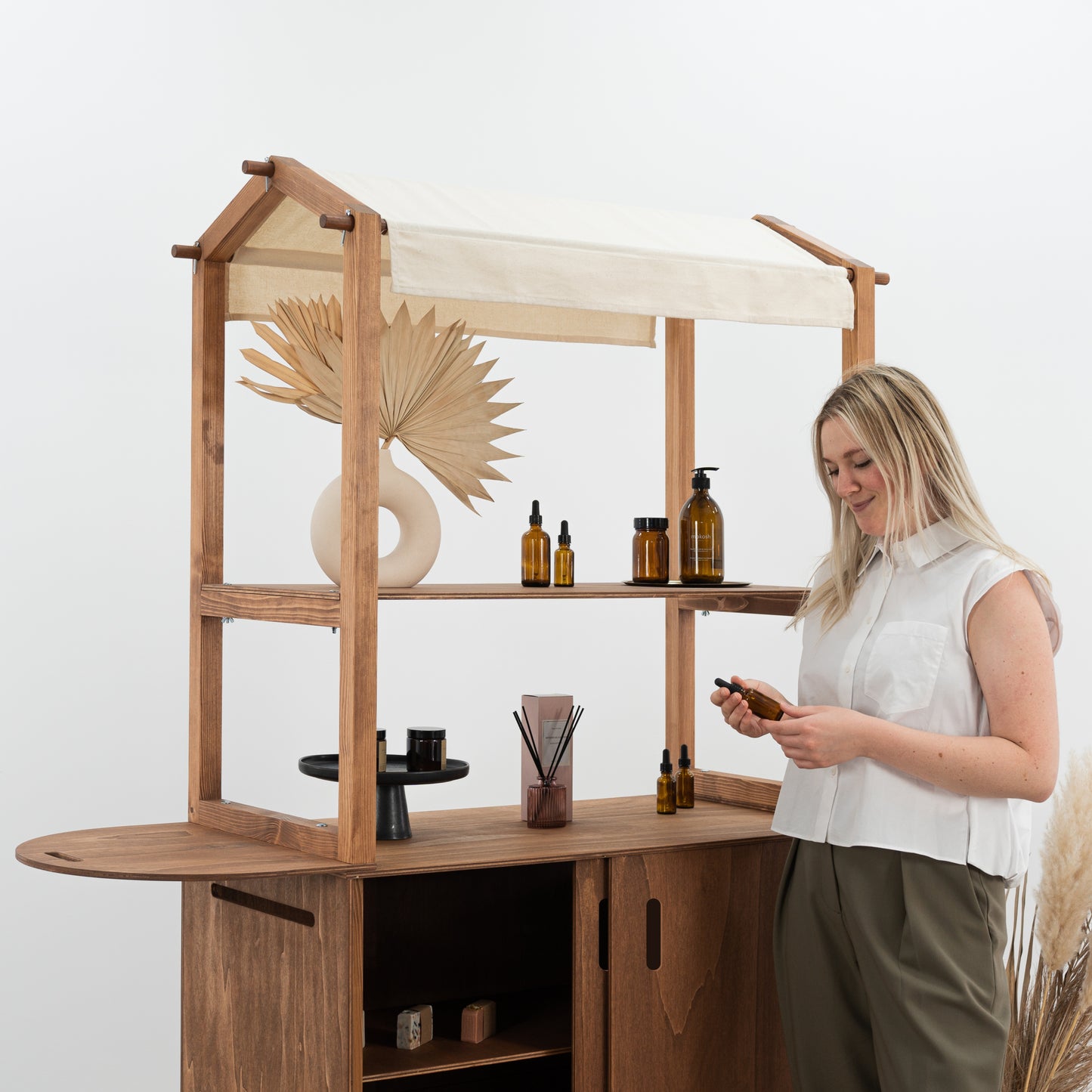 Bar mobile VC-12-W-CF | couleur café