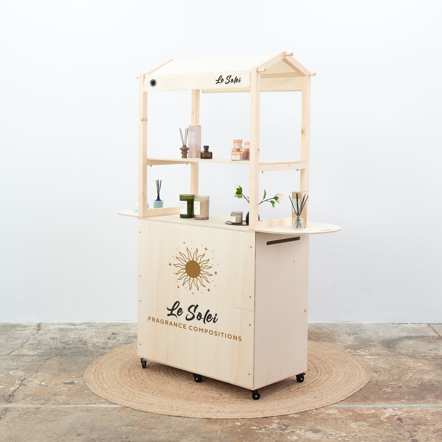 OUTLET| Mobile bar VC-12-W-NT | natural color