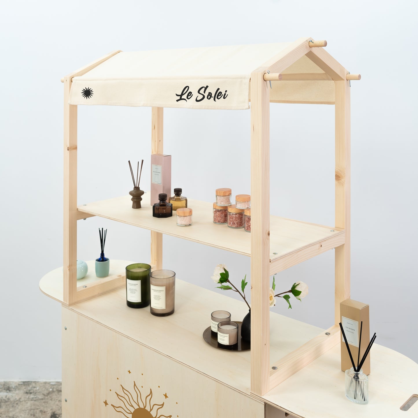 OUTLET| Mobile bar VC-12-W-NT | natural color