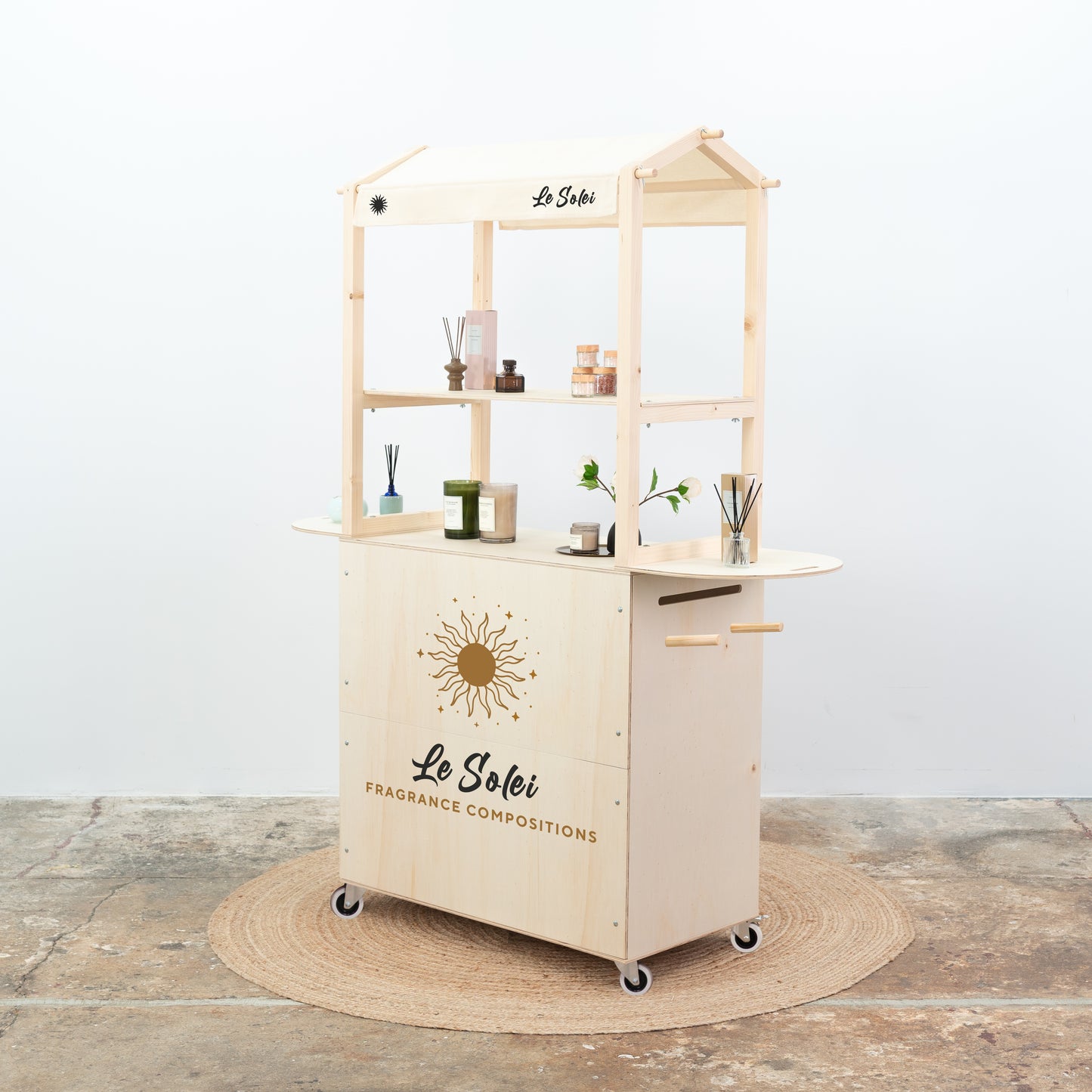 Mobile bar VC-12-W-NT | natural color
