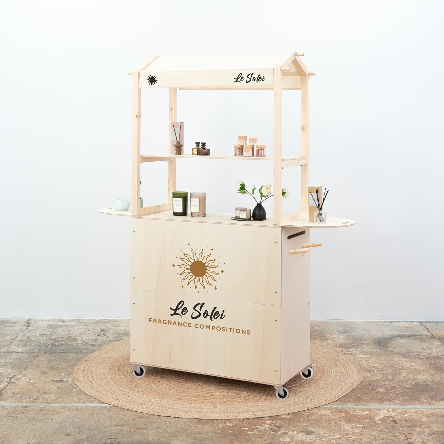 Mobile bar VC-12-W-NT | natural color