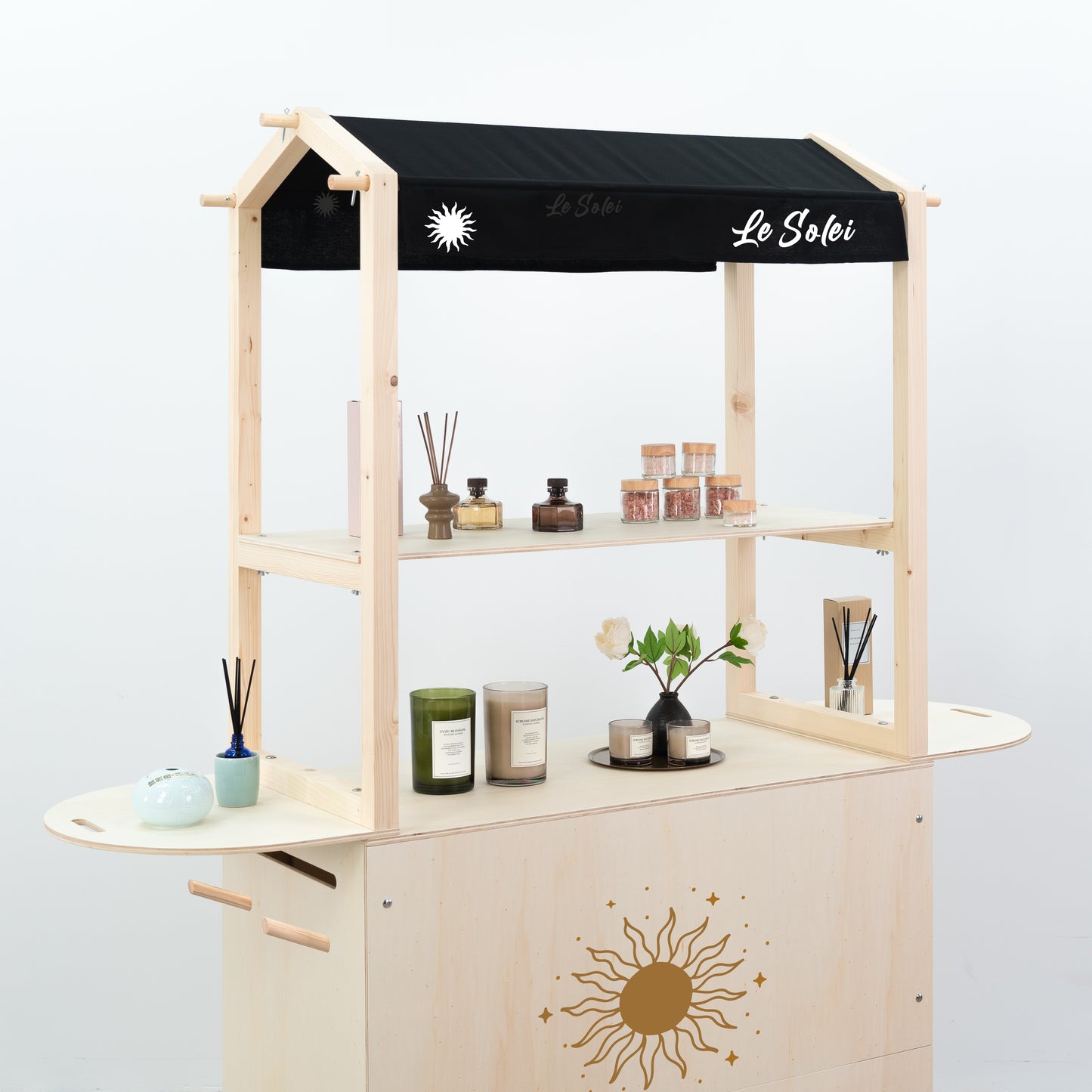 Bar mobile VC-12-W-NT | couleur naturelle
