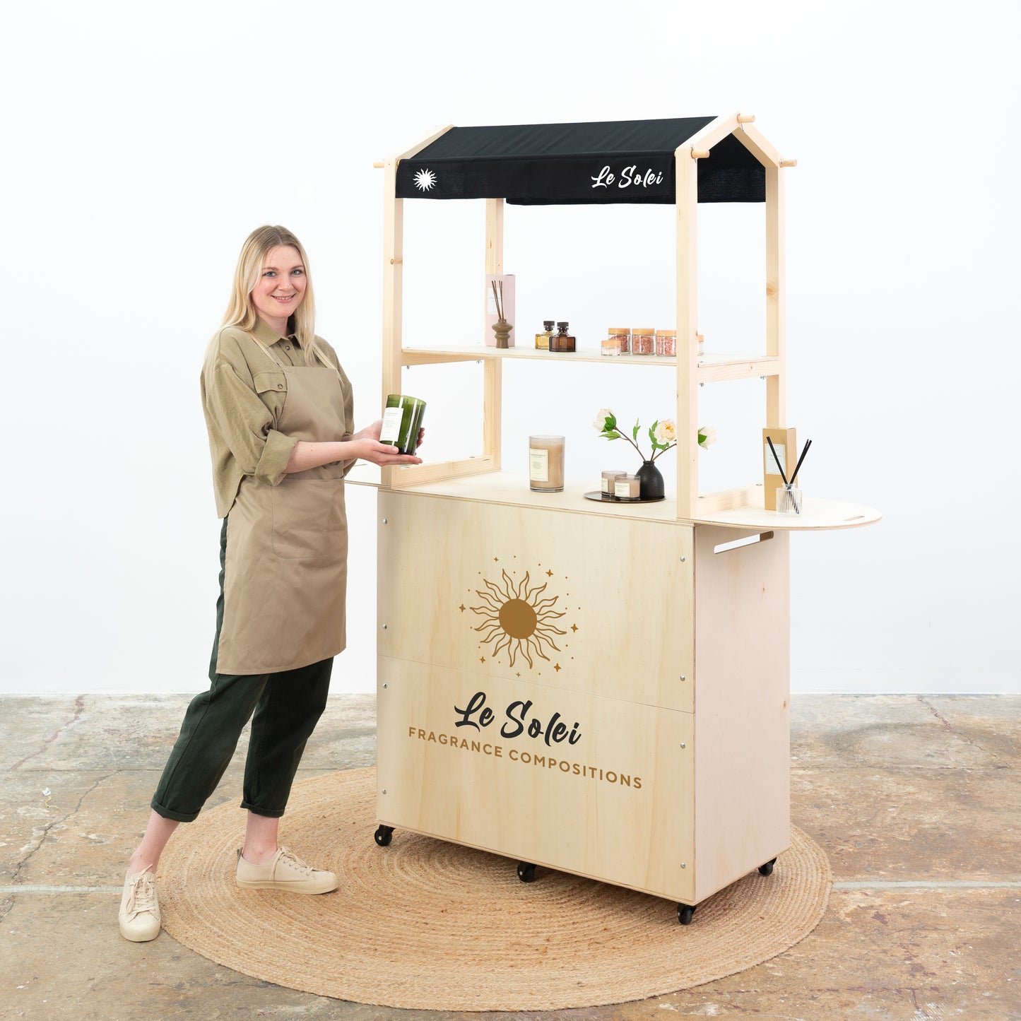 OUTLET| Mobile bar VC-12-W-NT | natural color