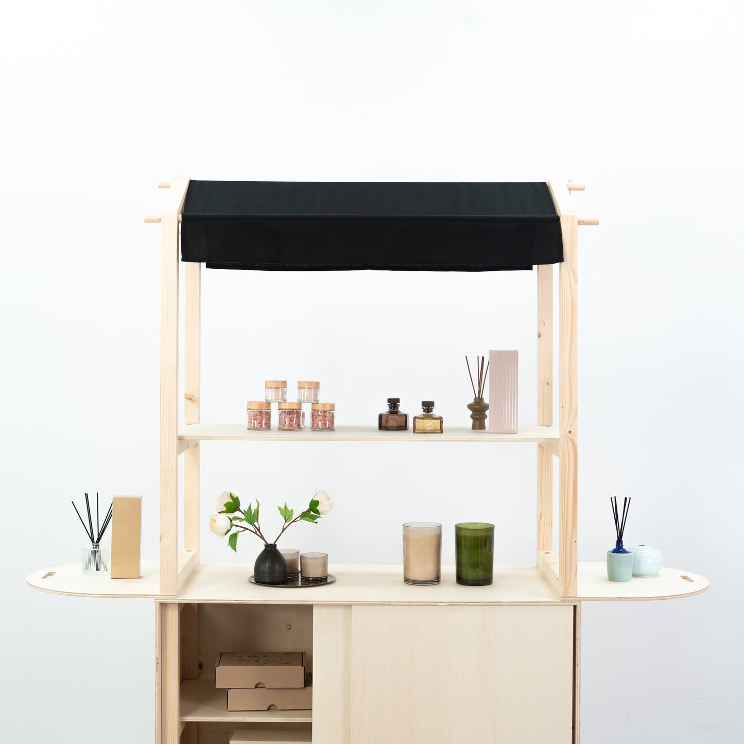 OUTLET| Mobile bar VC-12-W-NT | natural color