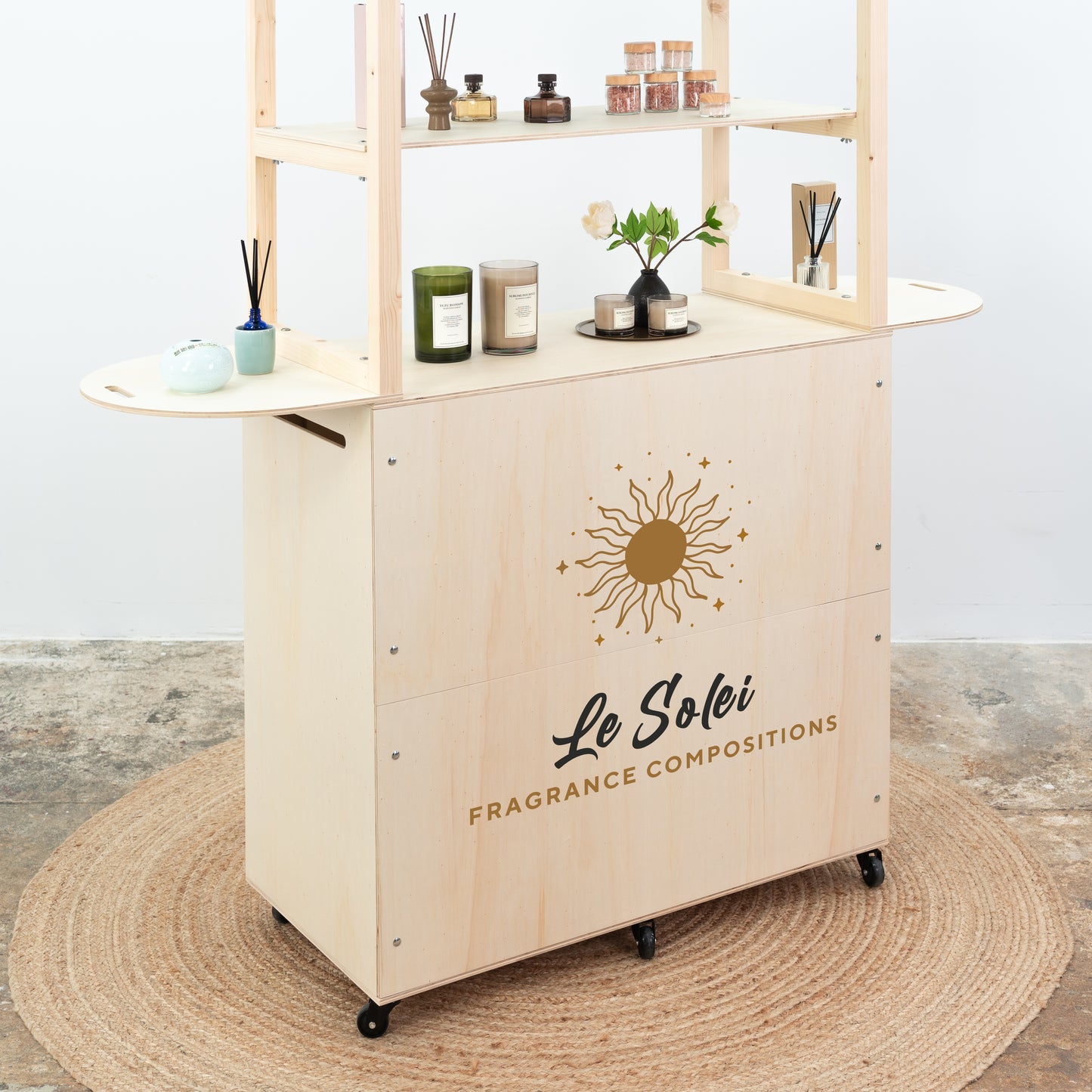 OUTLET| Mobile bar VC-12-W-NT | natural color