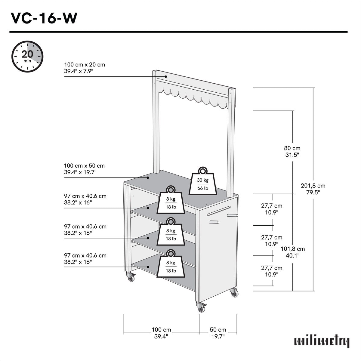 VC-16-E-W-ML dimensions