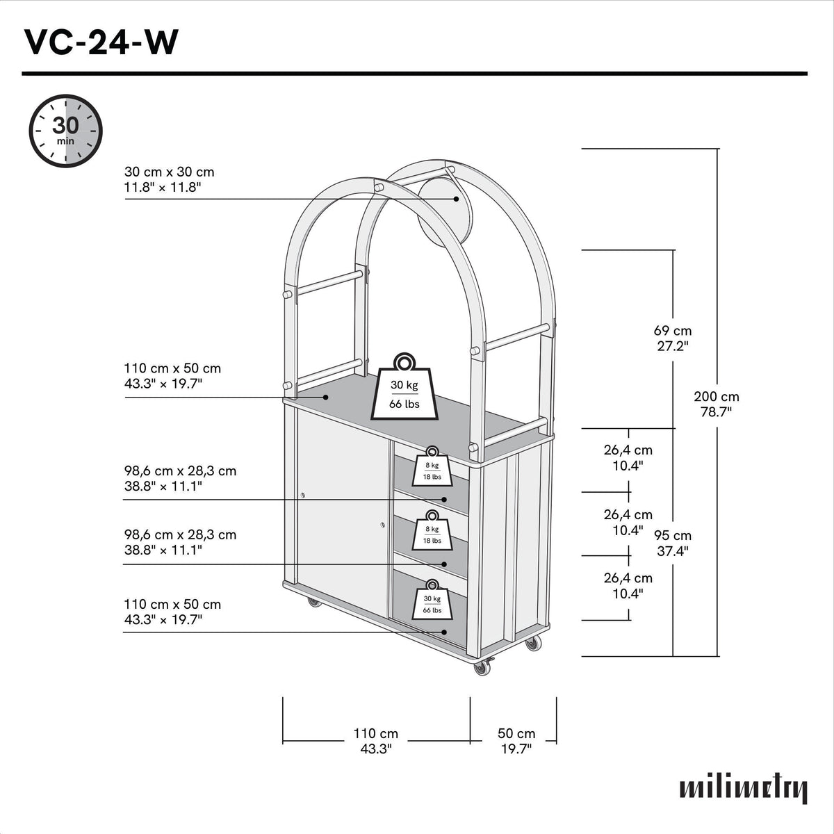 VC-24-W-ML dimensions