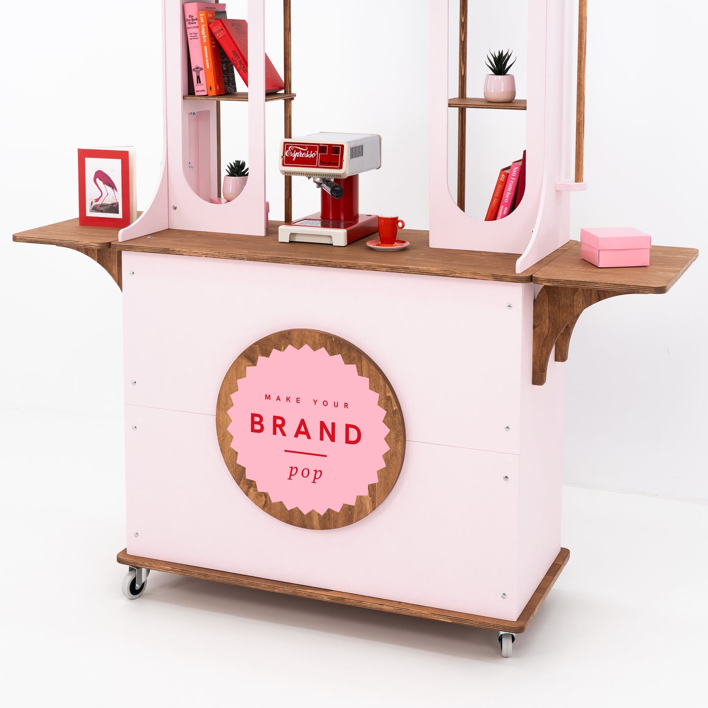 Branded cart for food and beverage station
