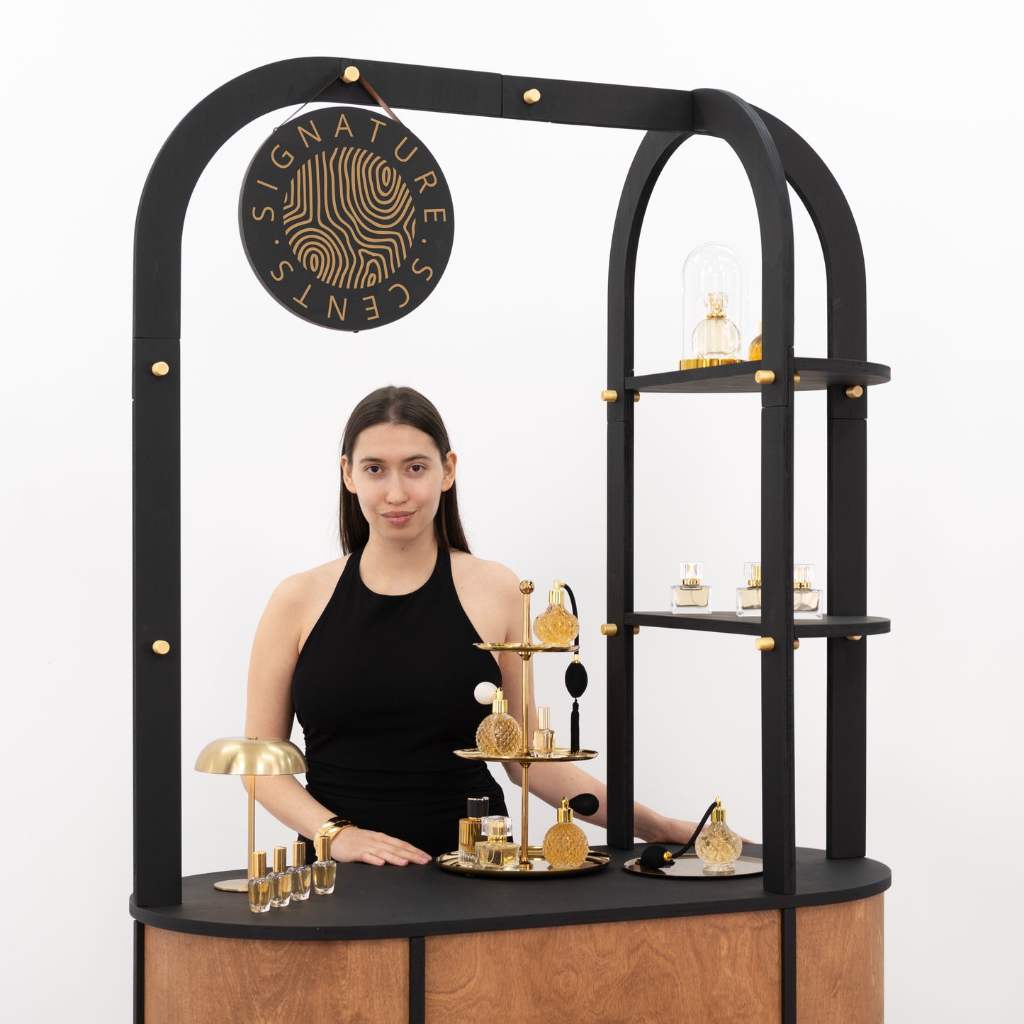 Small display cart with durable construction
