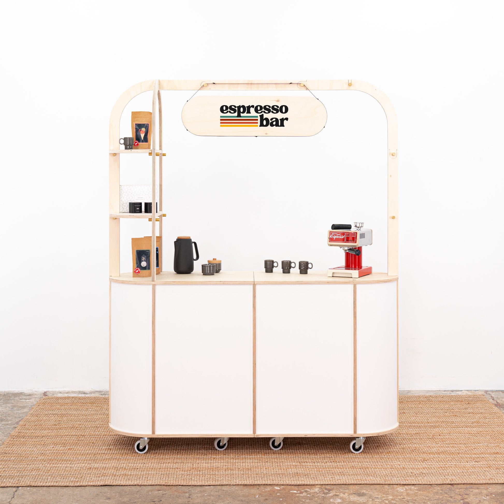 VC-29 cart in use at a pop-up event, offering a modern and versatile solution for serving food and beverages.