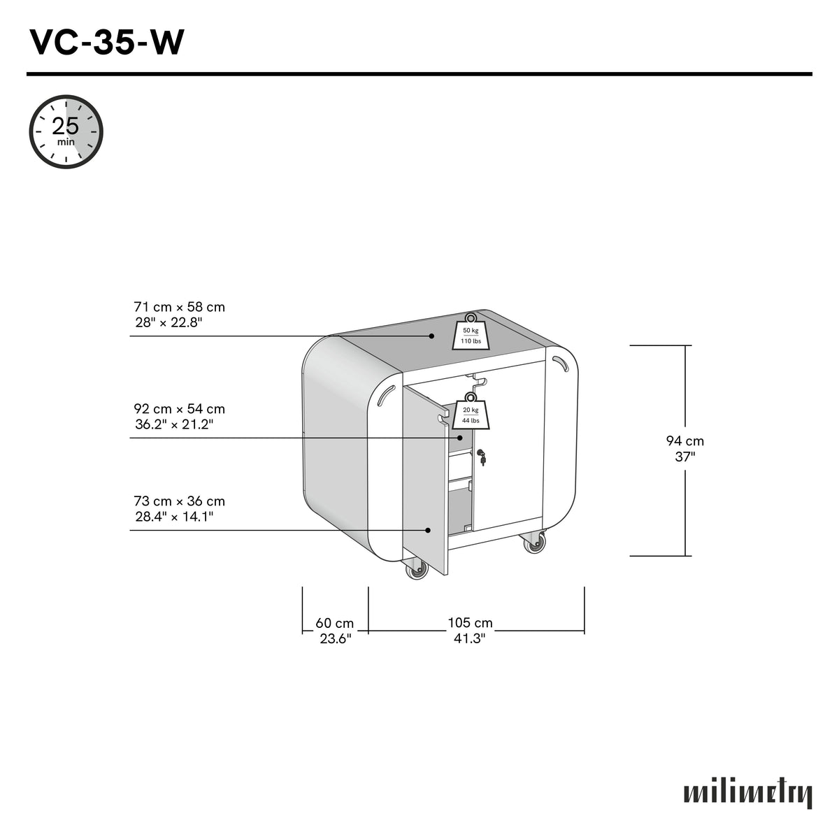 VC-35-W-ML dimensions
