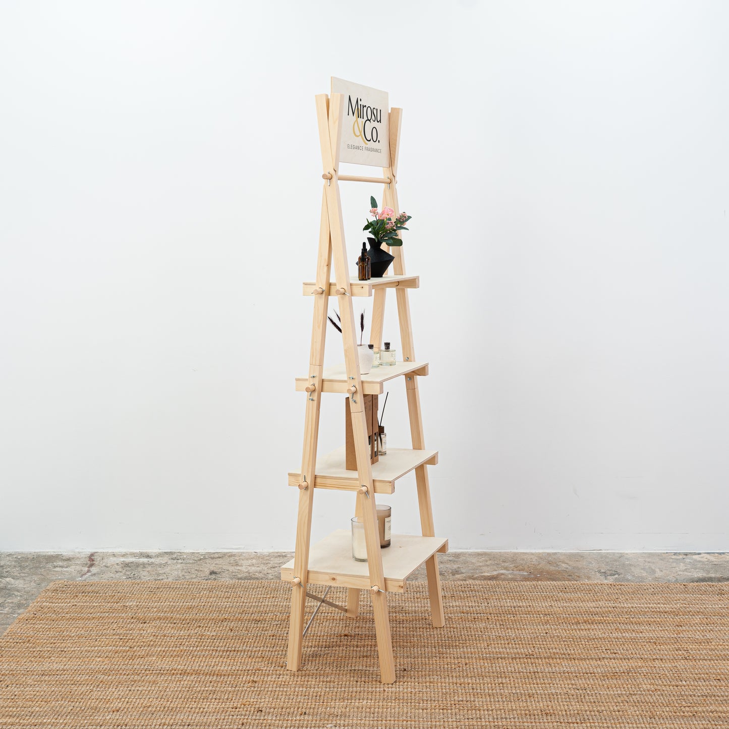 Clean and airy display furniture for pop-up spaces