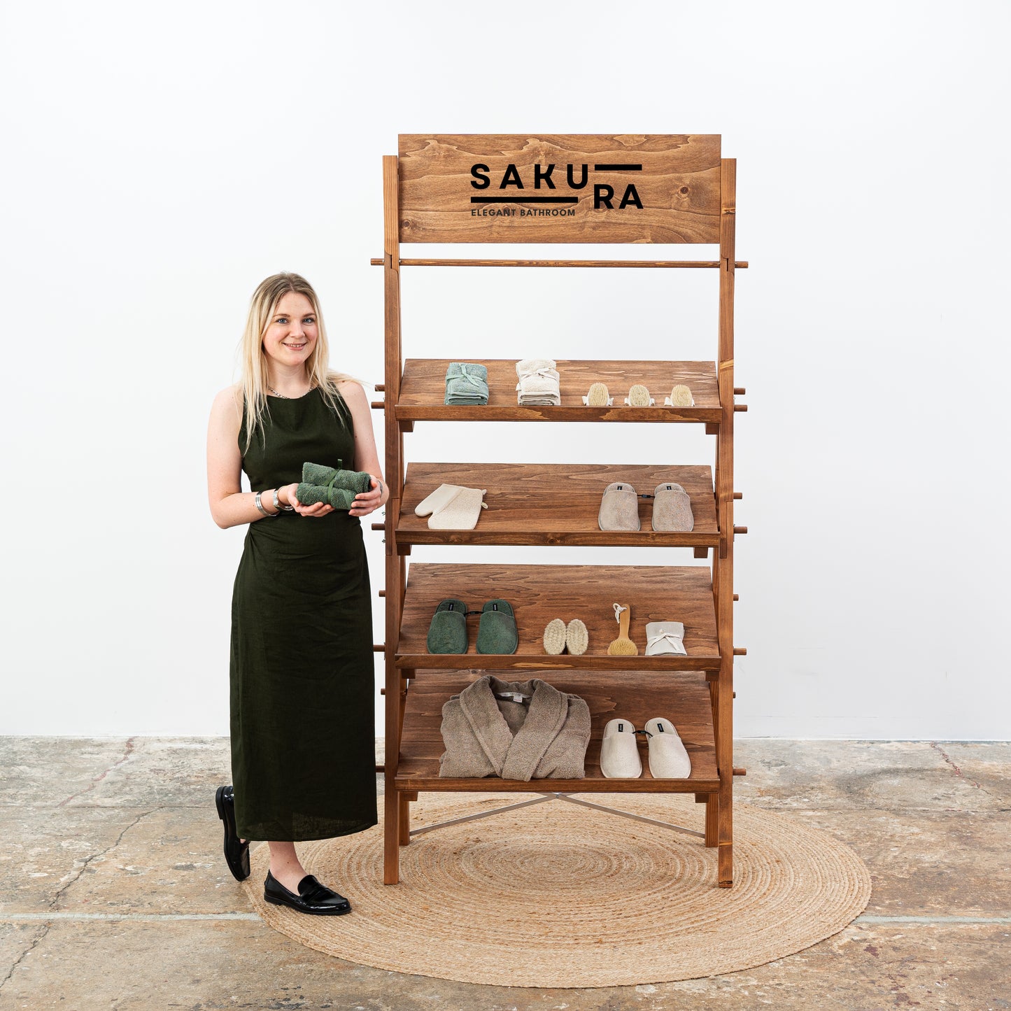 Portable shelving unit for artisan markets and pop-up events