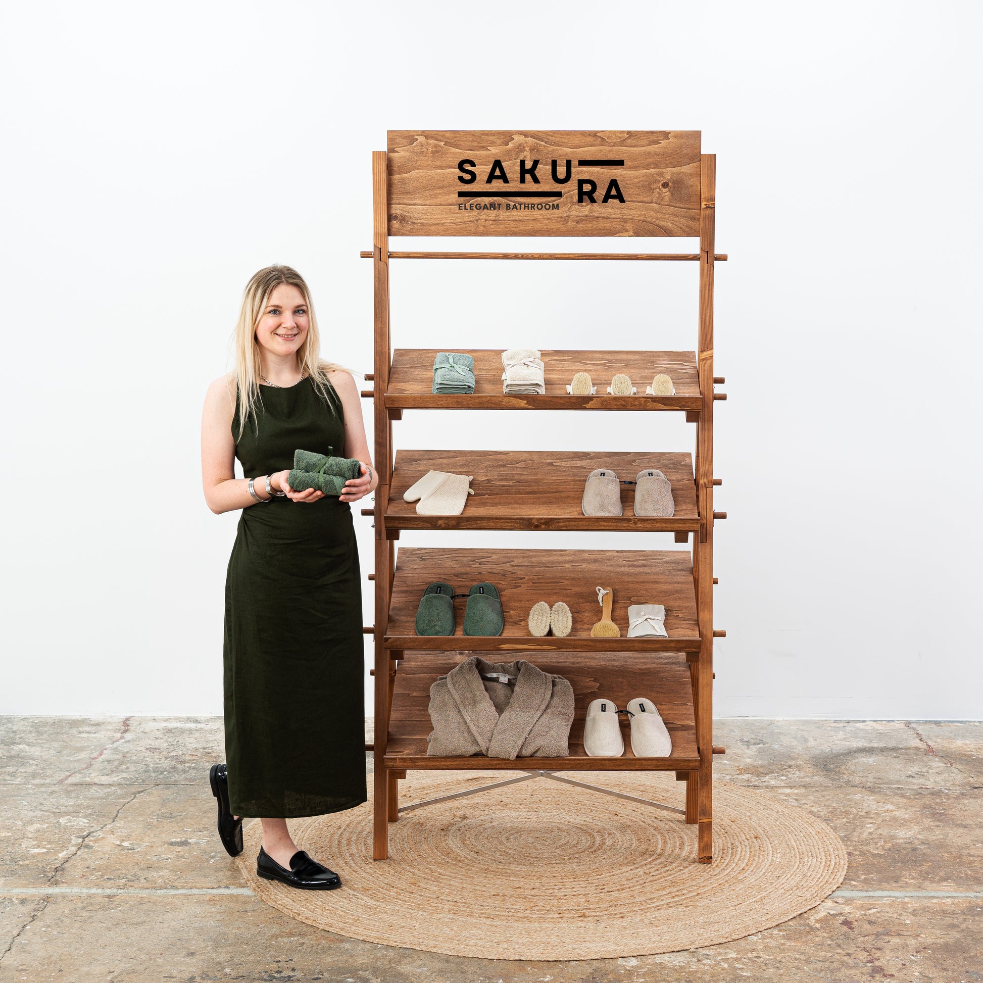 Portable shelving unit for artisan markets and pop-up events